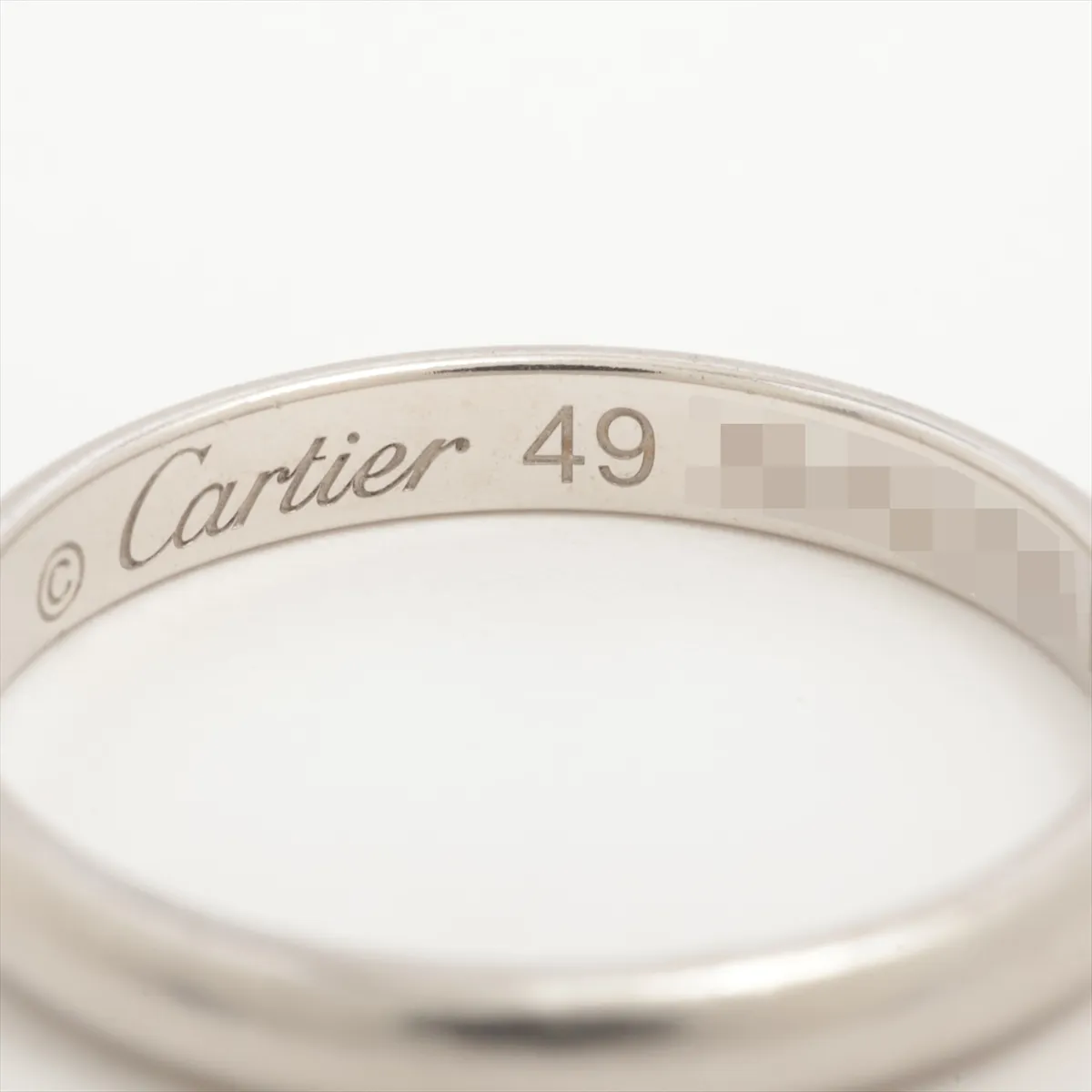 Wedding Ring, Pt950, 2.8g, Size 49, Initials, XHQ909 — view 3