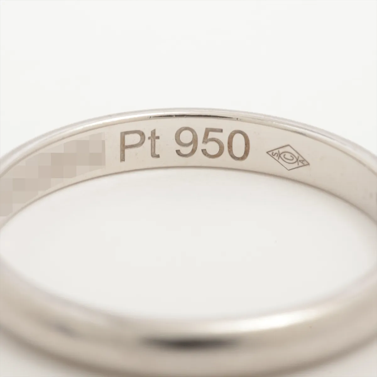 Wedding Ring, Pt950, 2.8g, Size 49, Initials, XHQ909 — view 4
