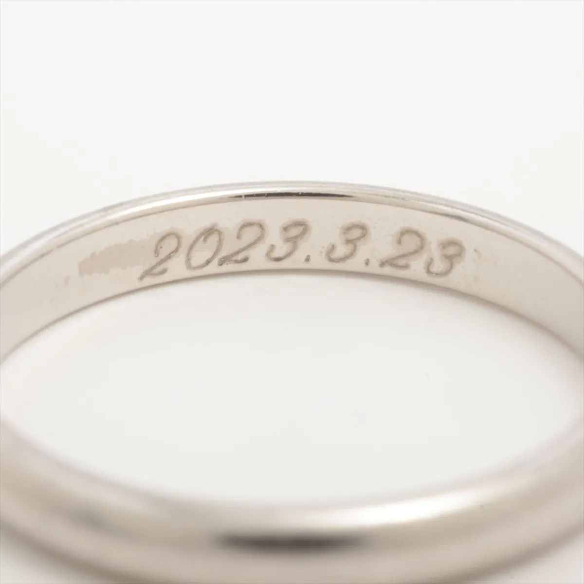 Wedding Ring, Pt950, 2.8g, Size 49, Initials, XHQ909 — view 5