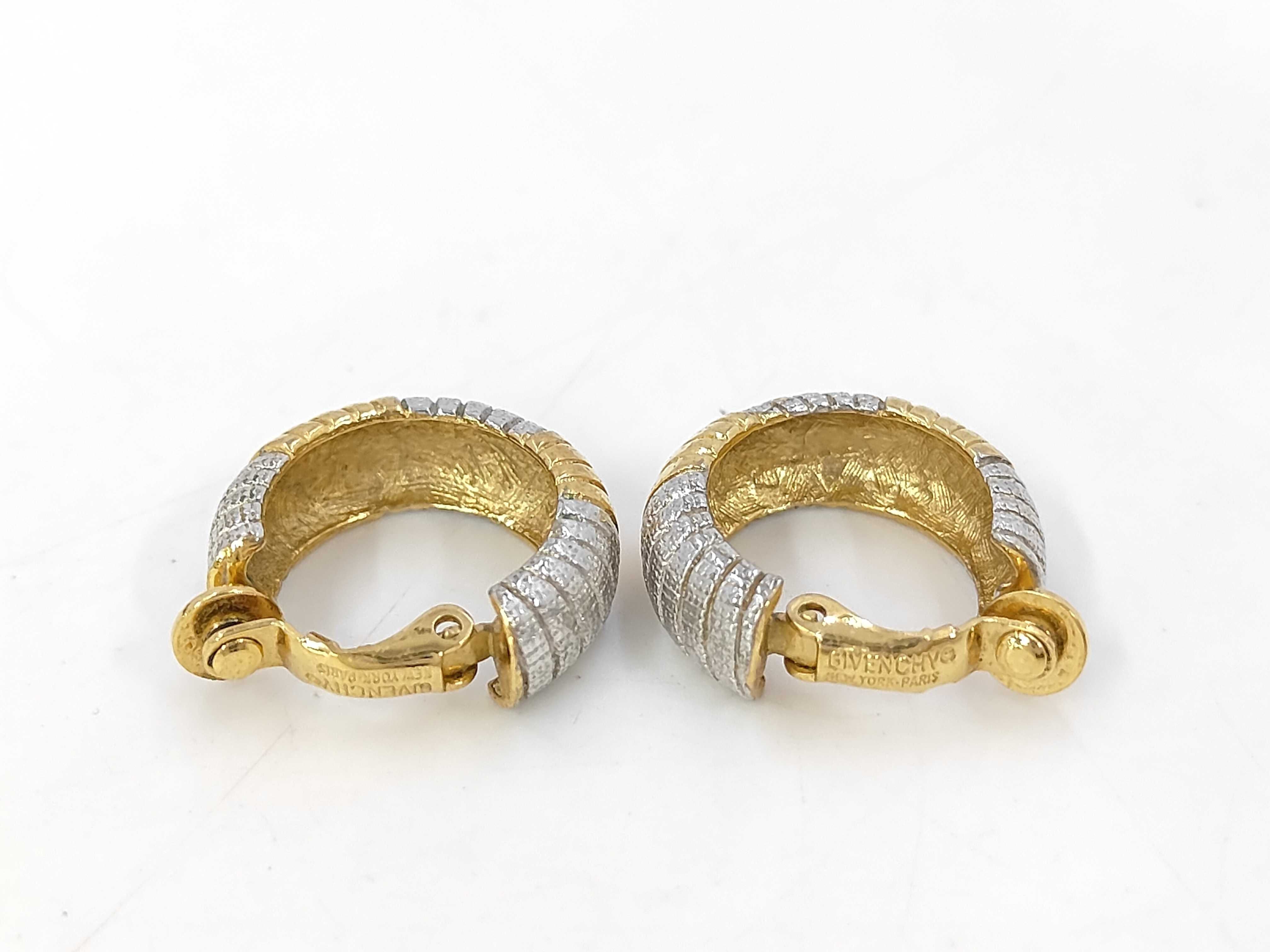 Hoop Earrings, Silver and Gold (YG) — view 3