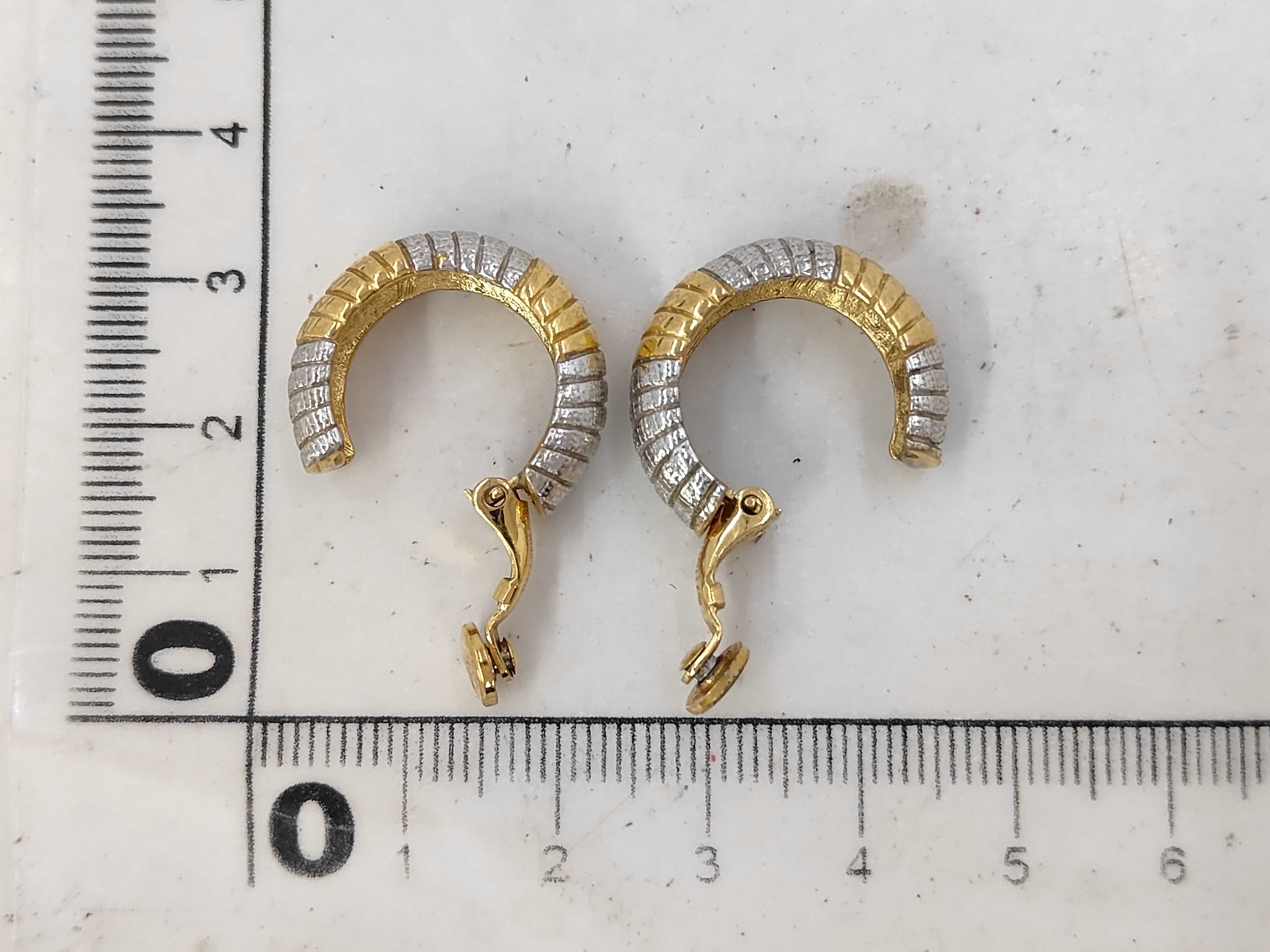 Hoop Earrings, Silver and Gold (YG) — view 6