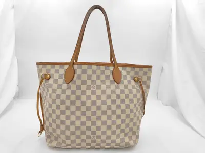 LV Neverfull MM N41361 Damier Azur Tote Bag