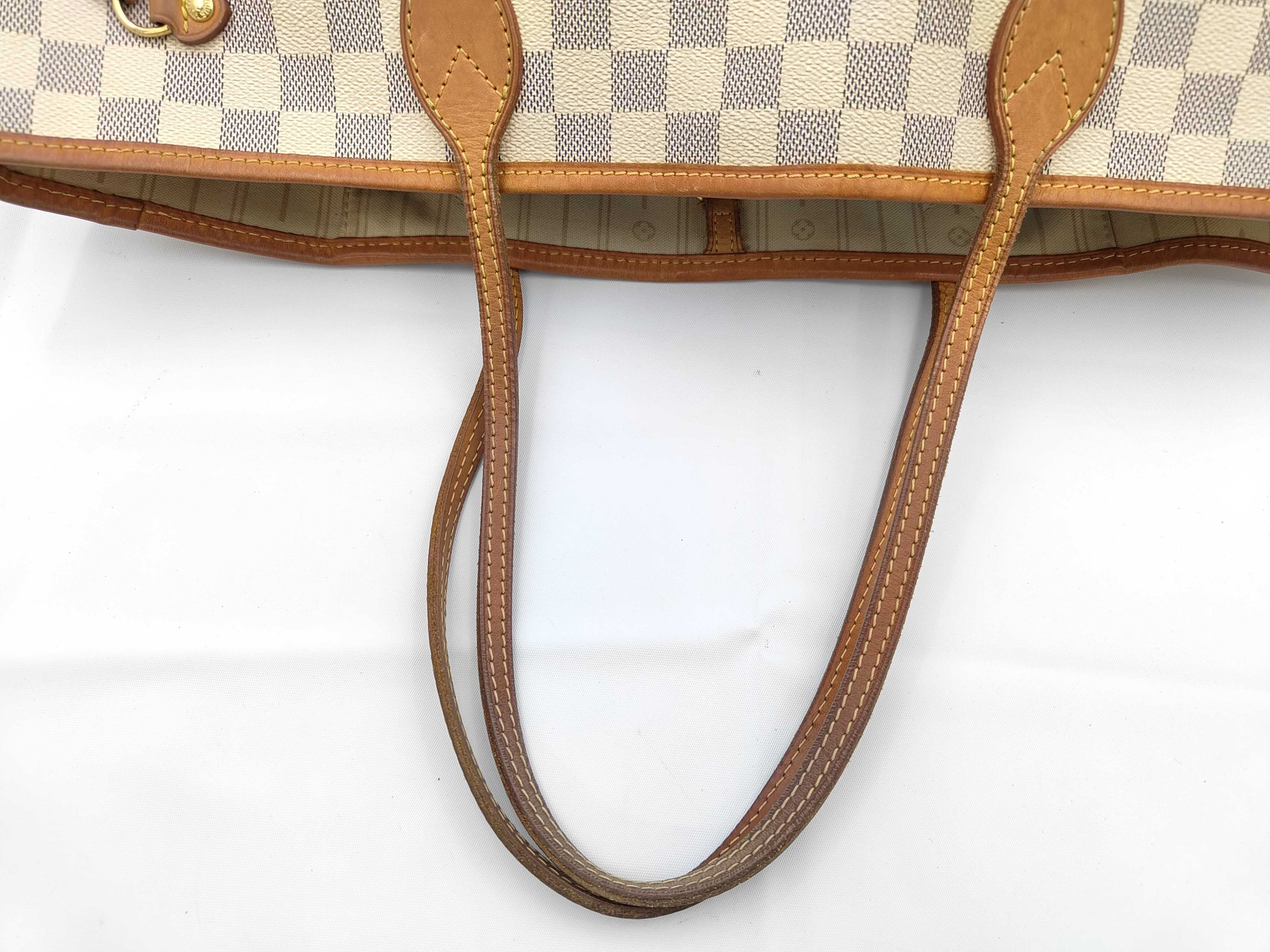 LV Neverfull MM N41361 Damier Azur Tote Bag — view 3