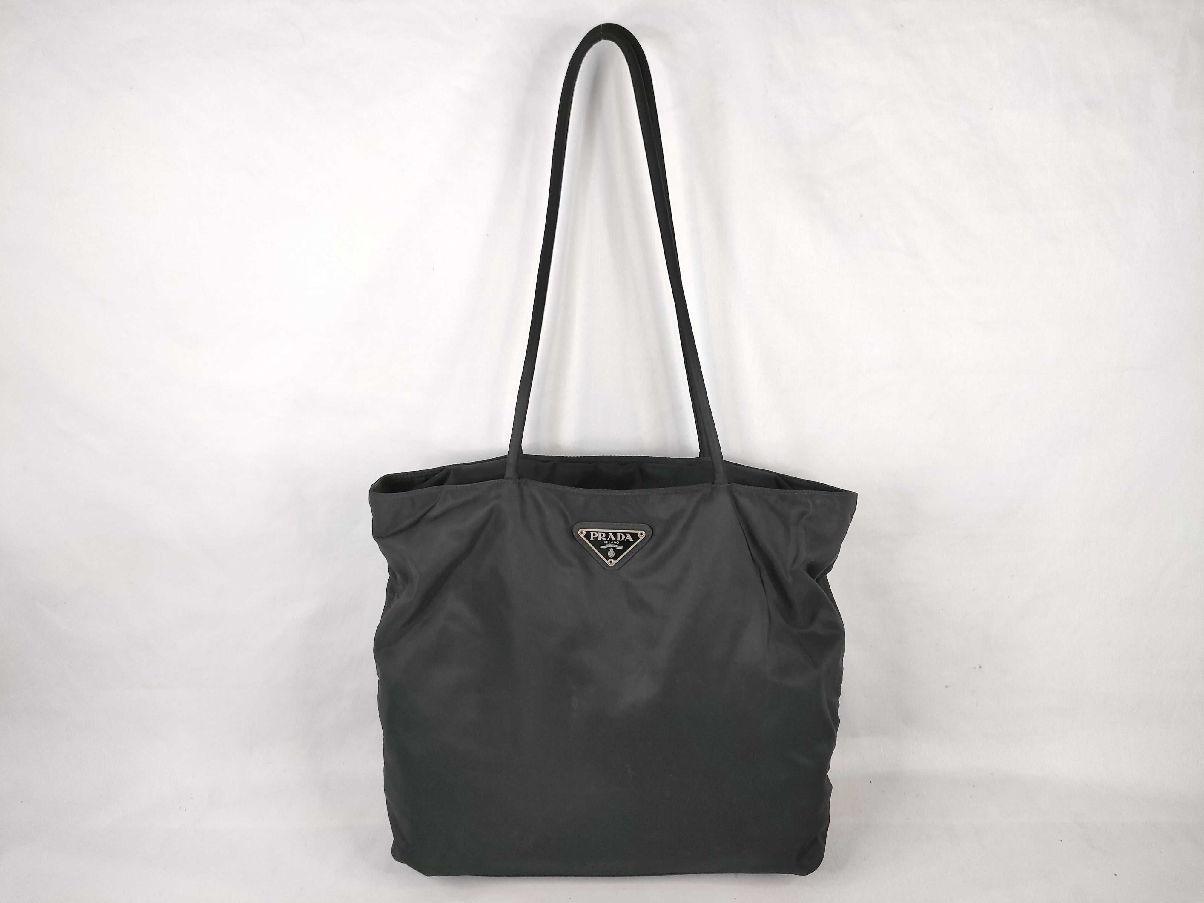 Nylon Prada Triangle Logo Nylon Tote Bag