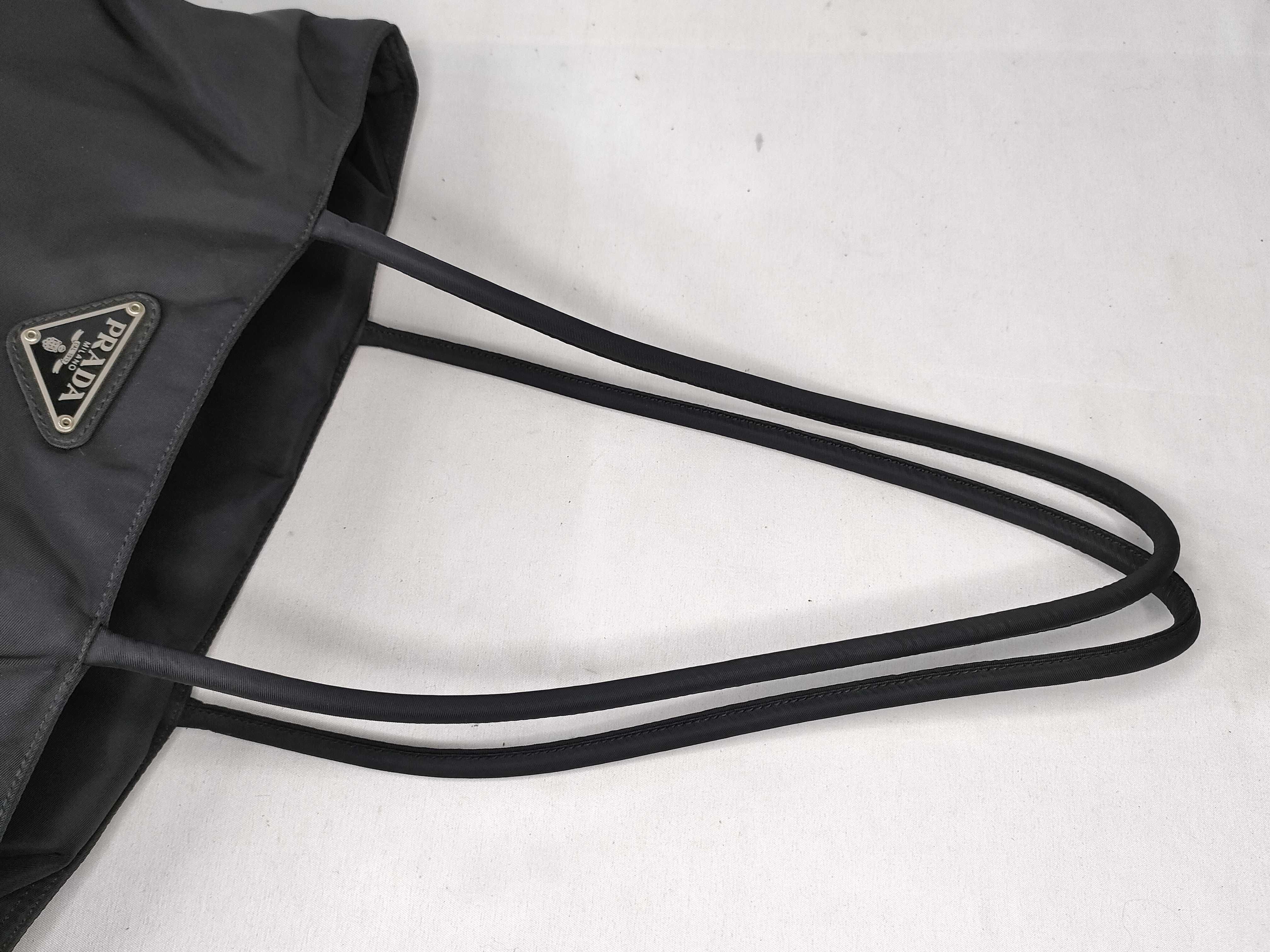 Nylon Prada Triangle Logo Nylon Tote Bag — view 3