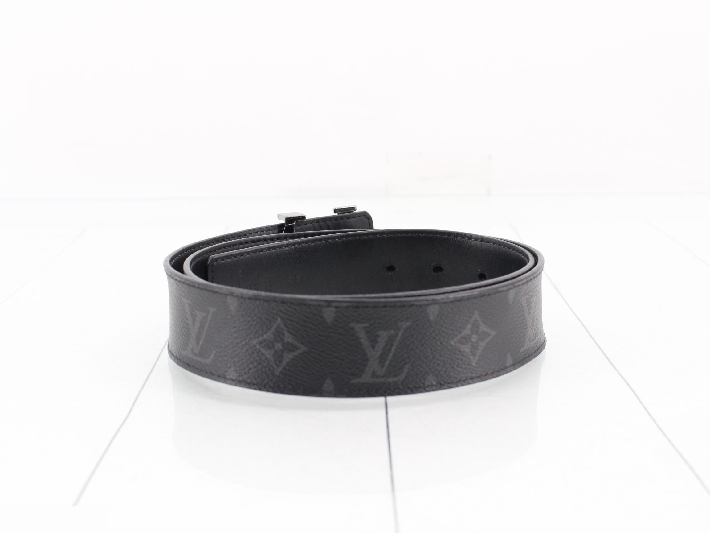 LV Monogram Eclipse LV Initials Reversible Belt — view 2