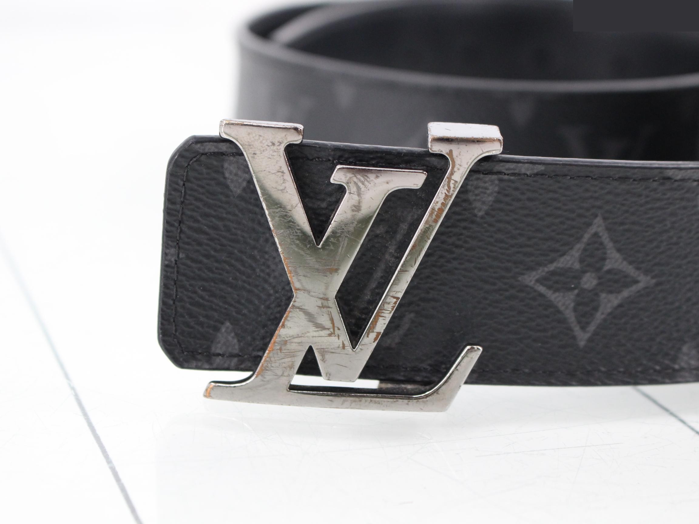 LV Monogram Eclipse LV Initials Reversible Belt — view 3