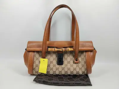 Bamboo GG Canvas Handbag 002058