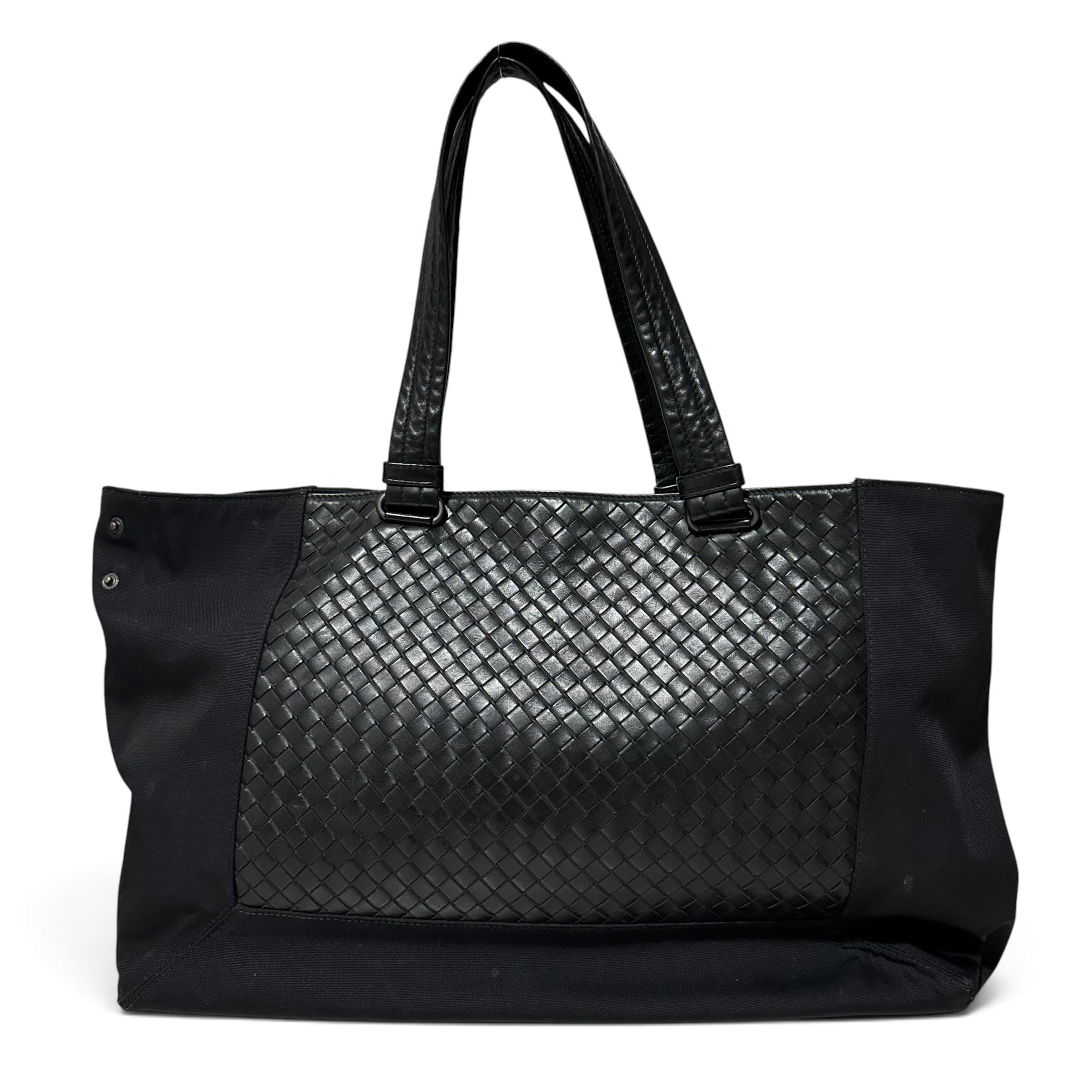 High-tech canvas intrecciato tote bag — view 4