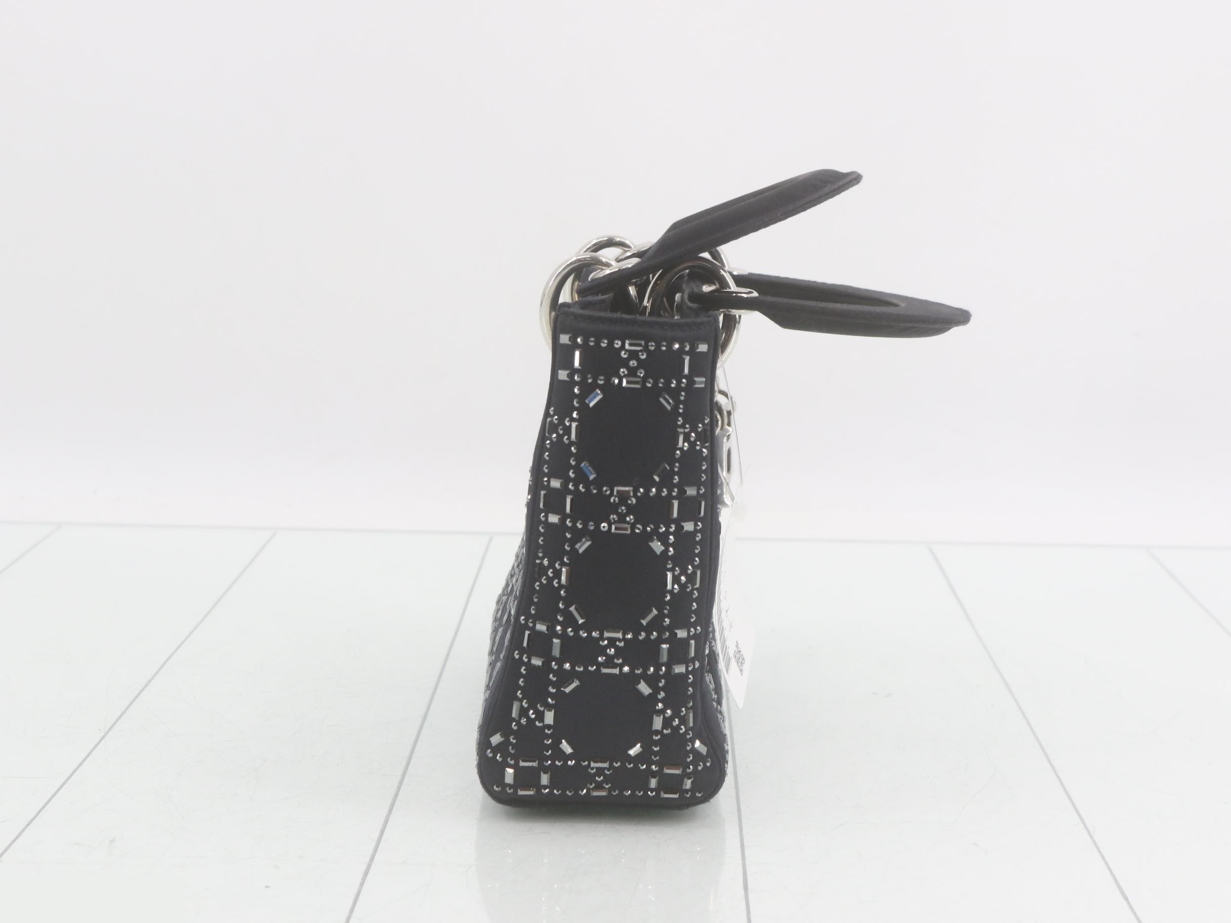 Rhinestone satin 2-way handbag — view 4