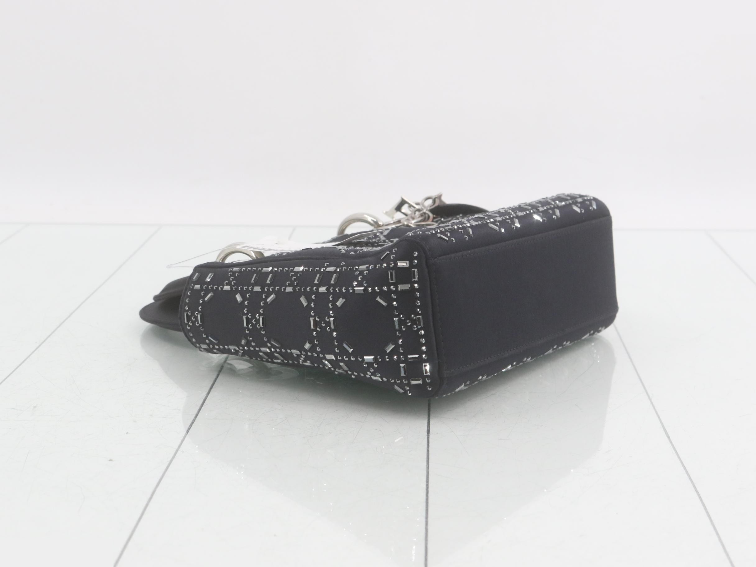 Rhinestone satin 2-way handbag — view 5