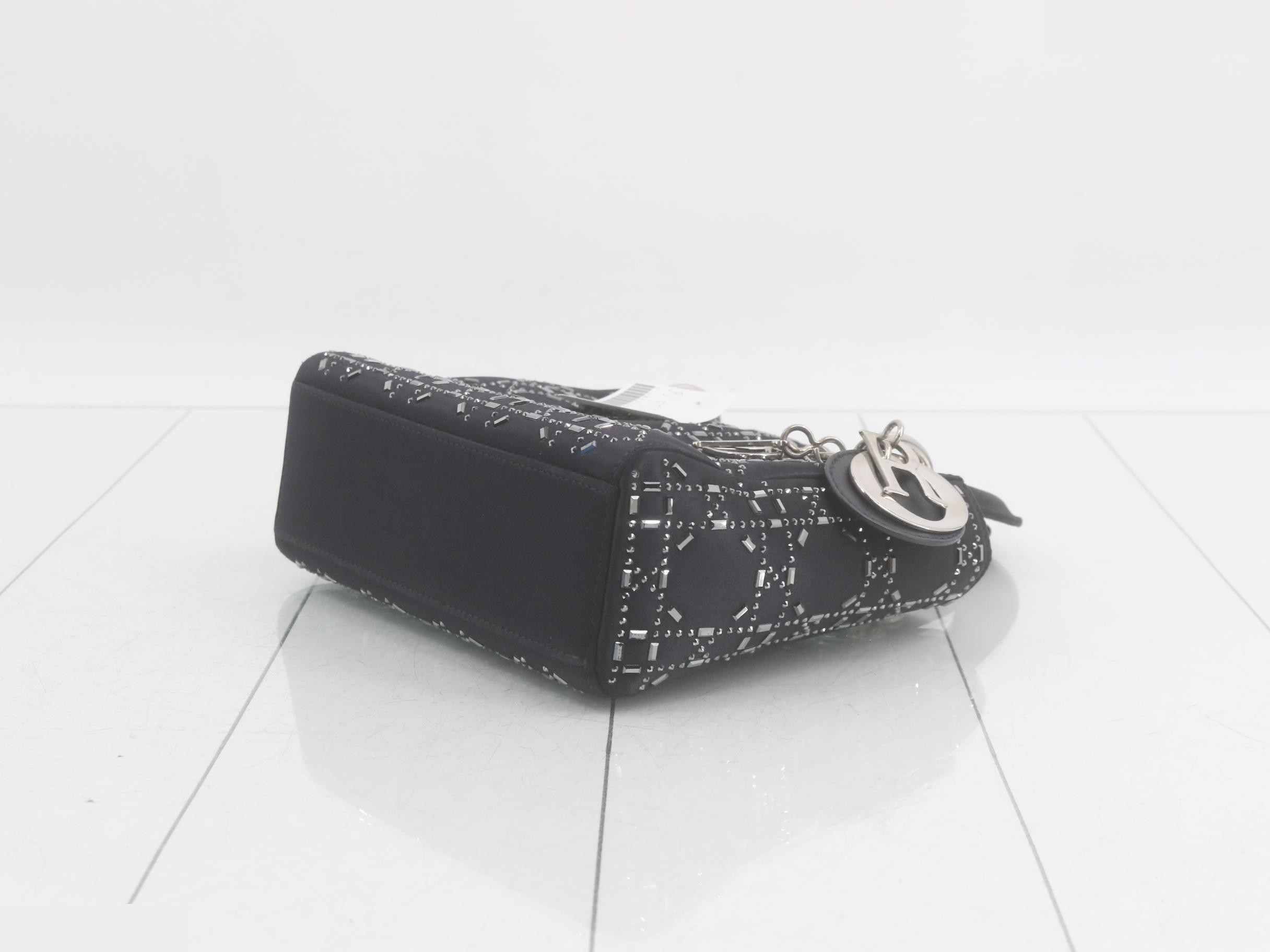 Rhinestone satin 2-way handbag — view 6
