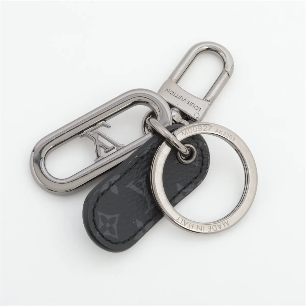 M00927 Portocre LV Signature Chain AK2203 Charm GP x Leather Black x Silver — view 2