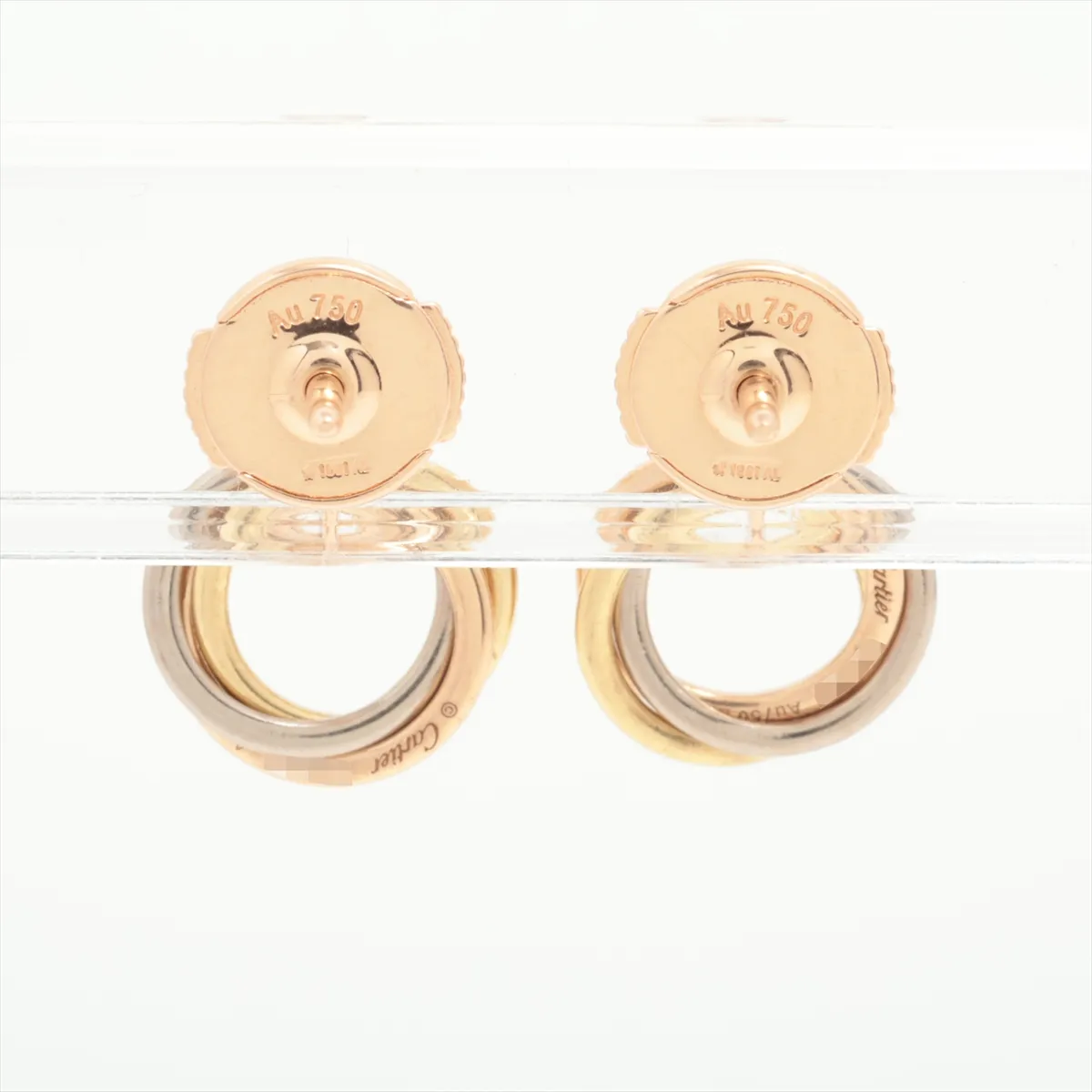 Trinity Diamond Earrings 750(YG×PG×WG) 3.6g IHK983 — view 2