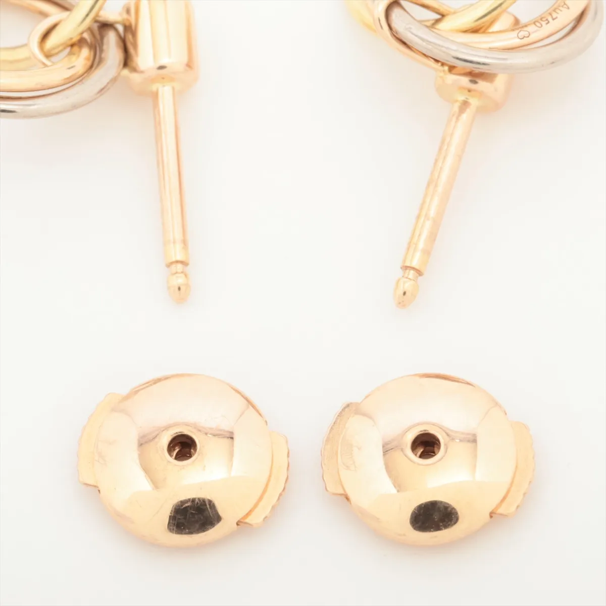 Trinity Diamond Earrings 750(YG×PG×WG) 3.6g IHK983 — view 4
