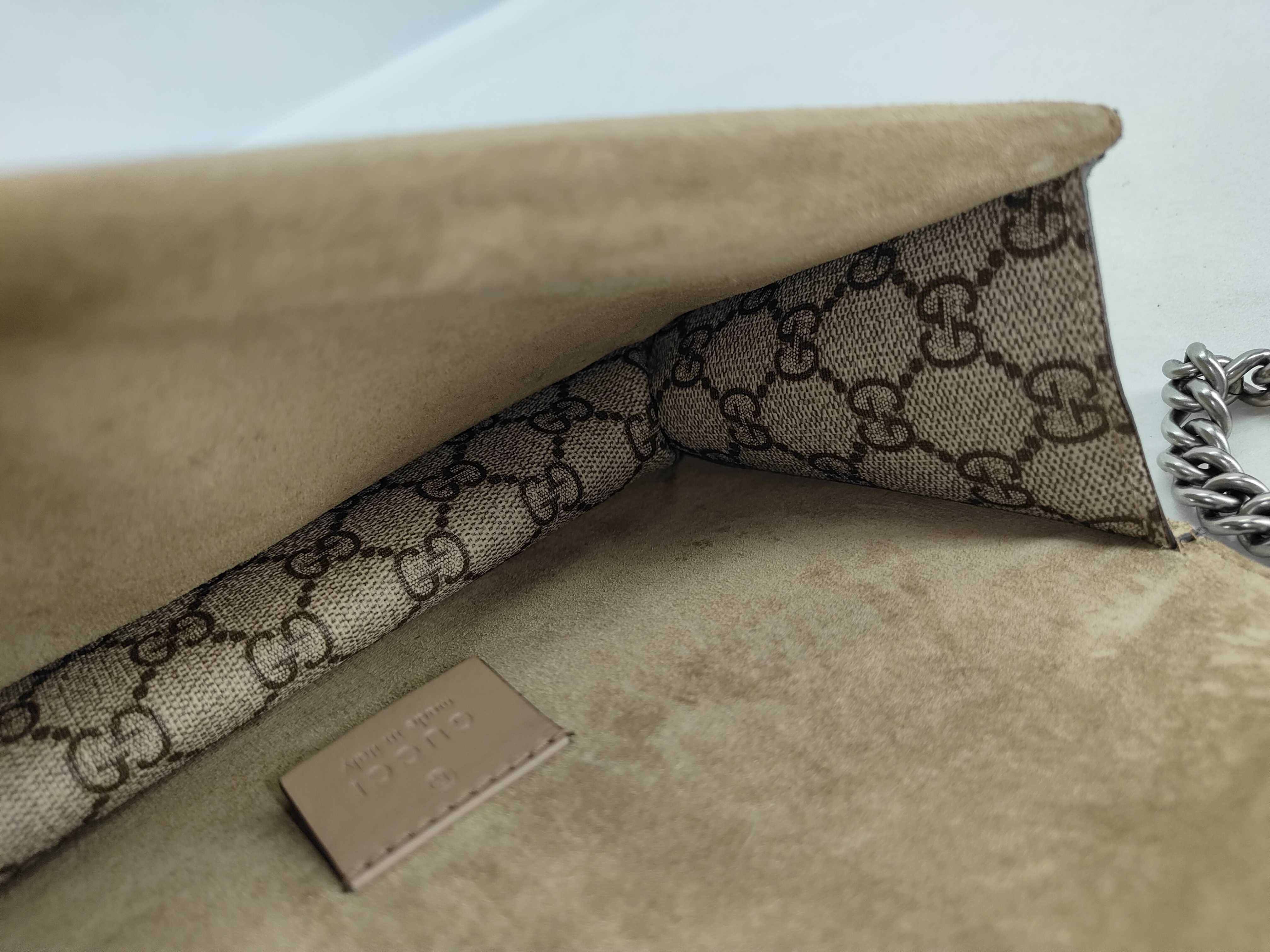 GG Supreme DU- GG Supreme Dionysus PVC x Suede Chain Shoulder Bag Beige 499623 Shoulder Bag — view 11