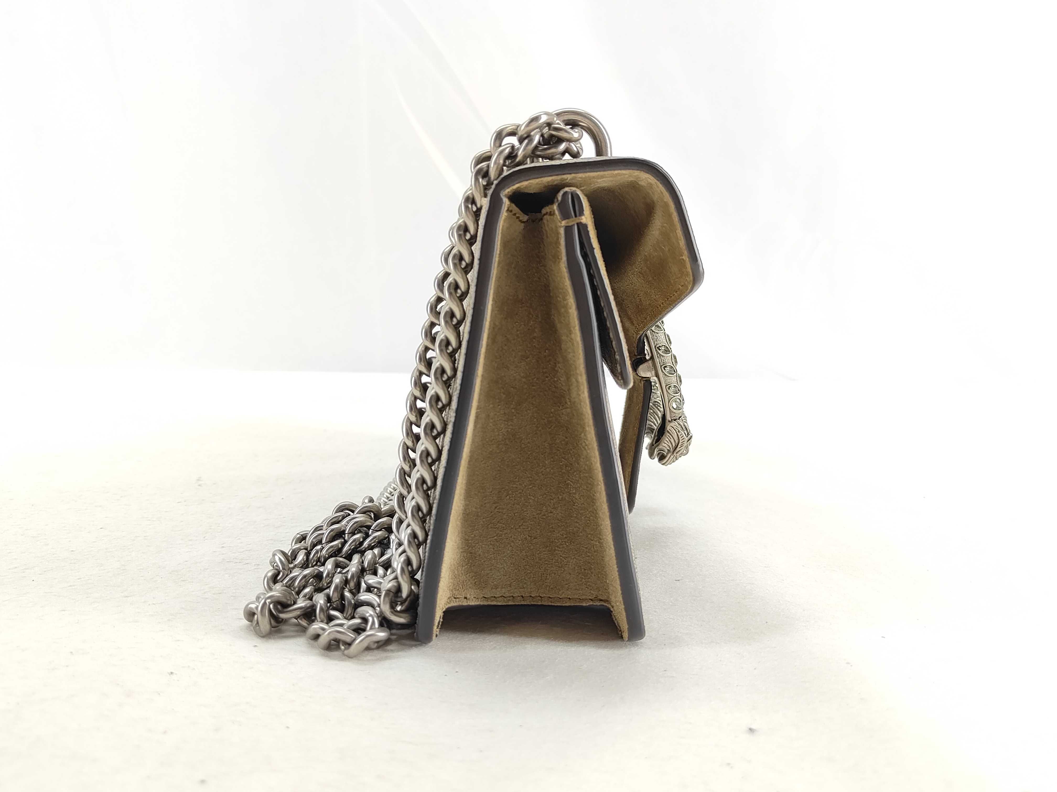 GG Supreme DU- GG Supreme Dionysus PVC x Suede Chain Shoulder Bag Beige 499623 Shoulder Bag — view 3