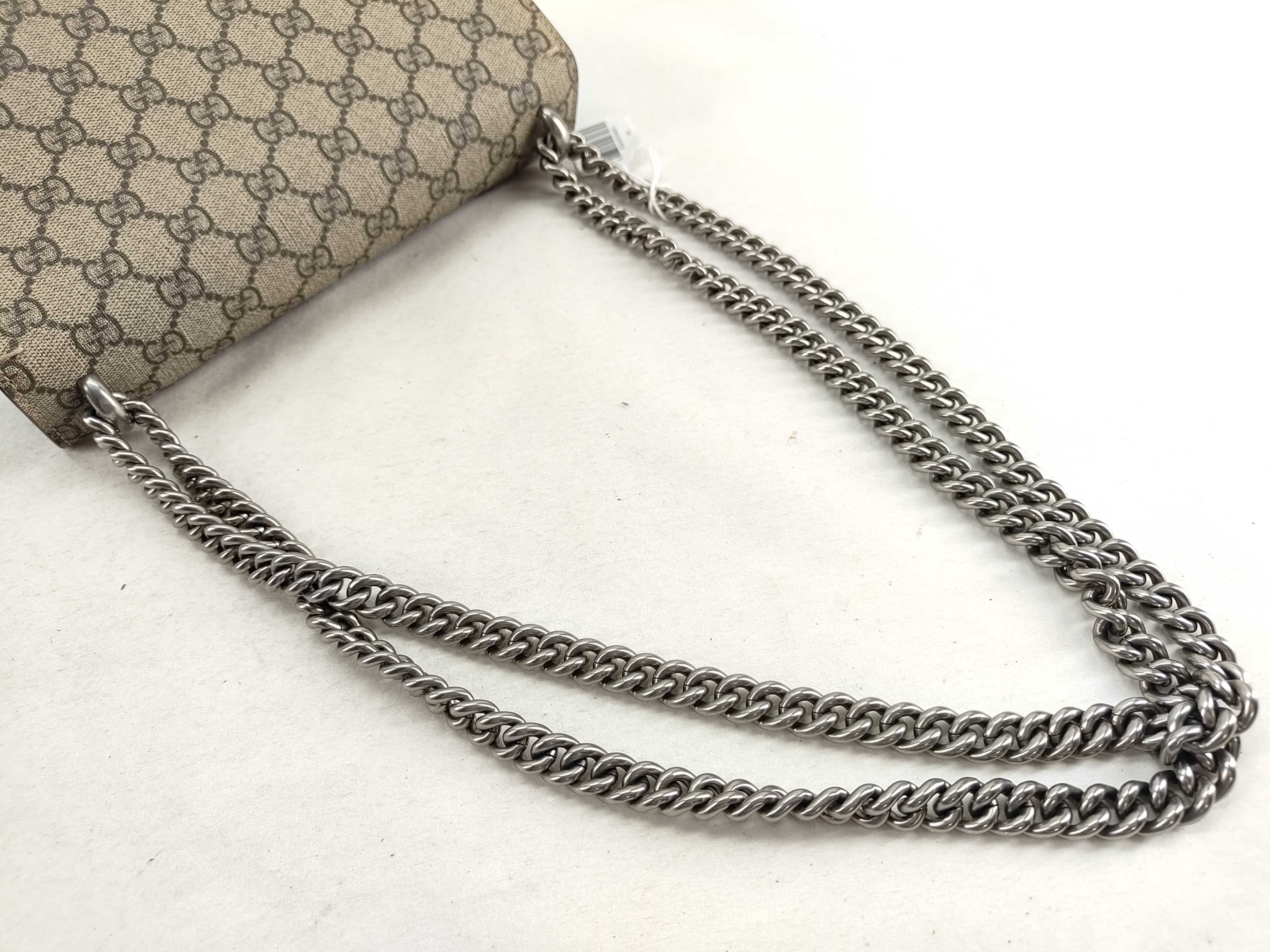 GG Supreme DU- GG Supreme Dionysus PVC x Suede Chain Shoulder Bag Beige 499623 Shoulder Bag — view 4