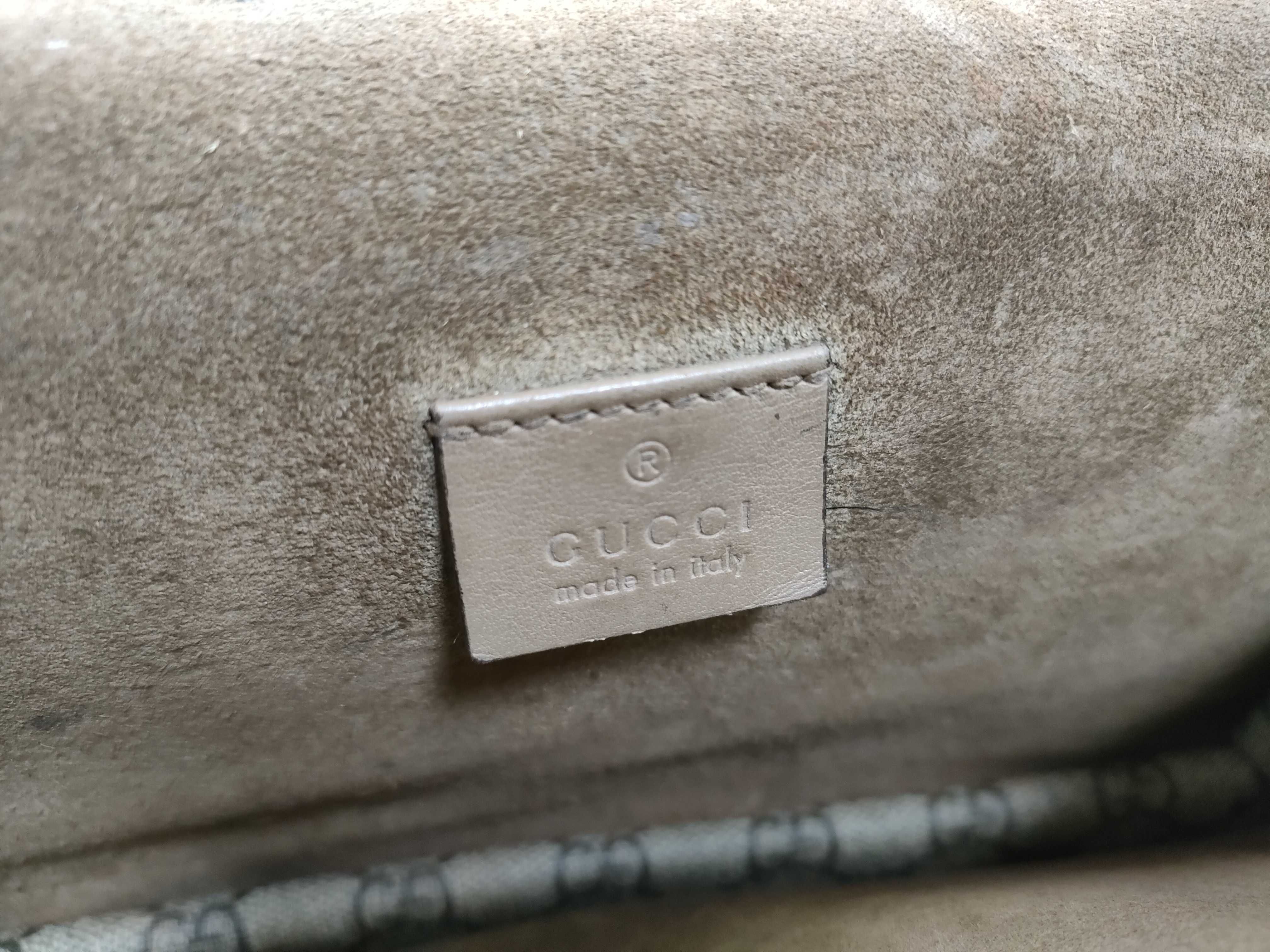 GG Supreme FR- GG Supreme Dionysus PVC & Leather Chain Shoulder Bag Beige 400249 Shoulder Bag — view 9