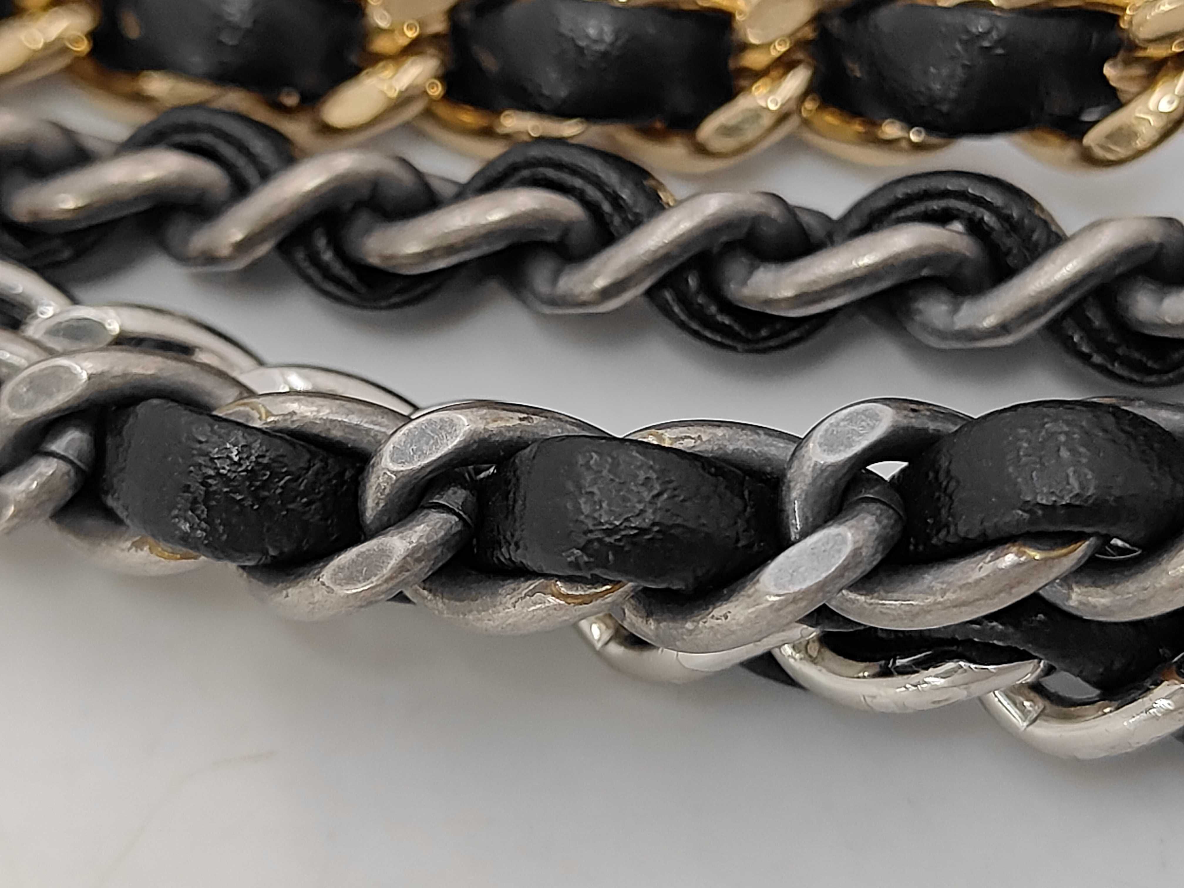 Chain Shoulder Bag, Gabrielle de Chanel, Large, Vintage Calfskin, Navy/Black, A93824 Shoulder Bag — view 7