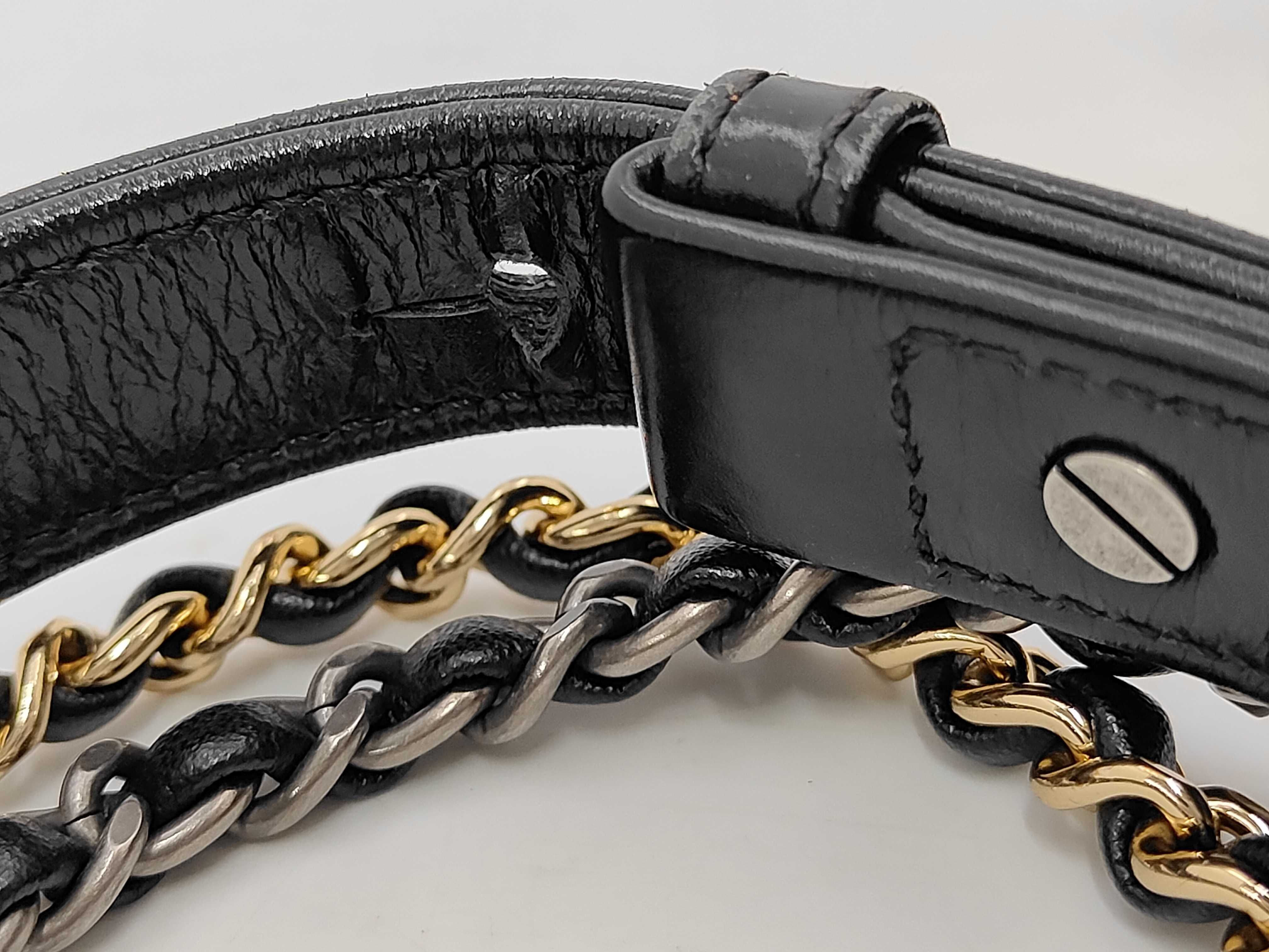 Chain Shoulder Bag, Gabrielle de Chanel, Large, Vintage Calfskin, Navy/Black, A93824 Shoulder Bag — view 8