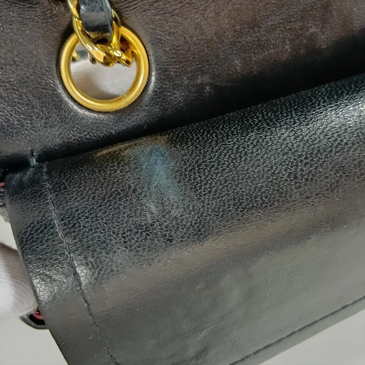 Matelassé 23 Small Lambskin Double Flap Double Chain Bag, Black with Gold Hardware, 1305554, Series 1, A01113 — view 11