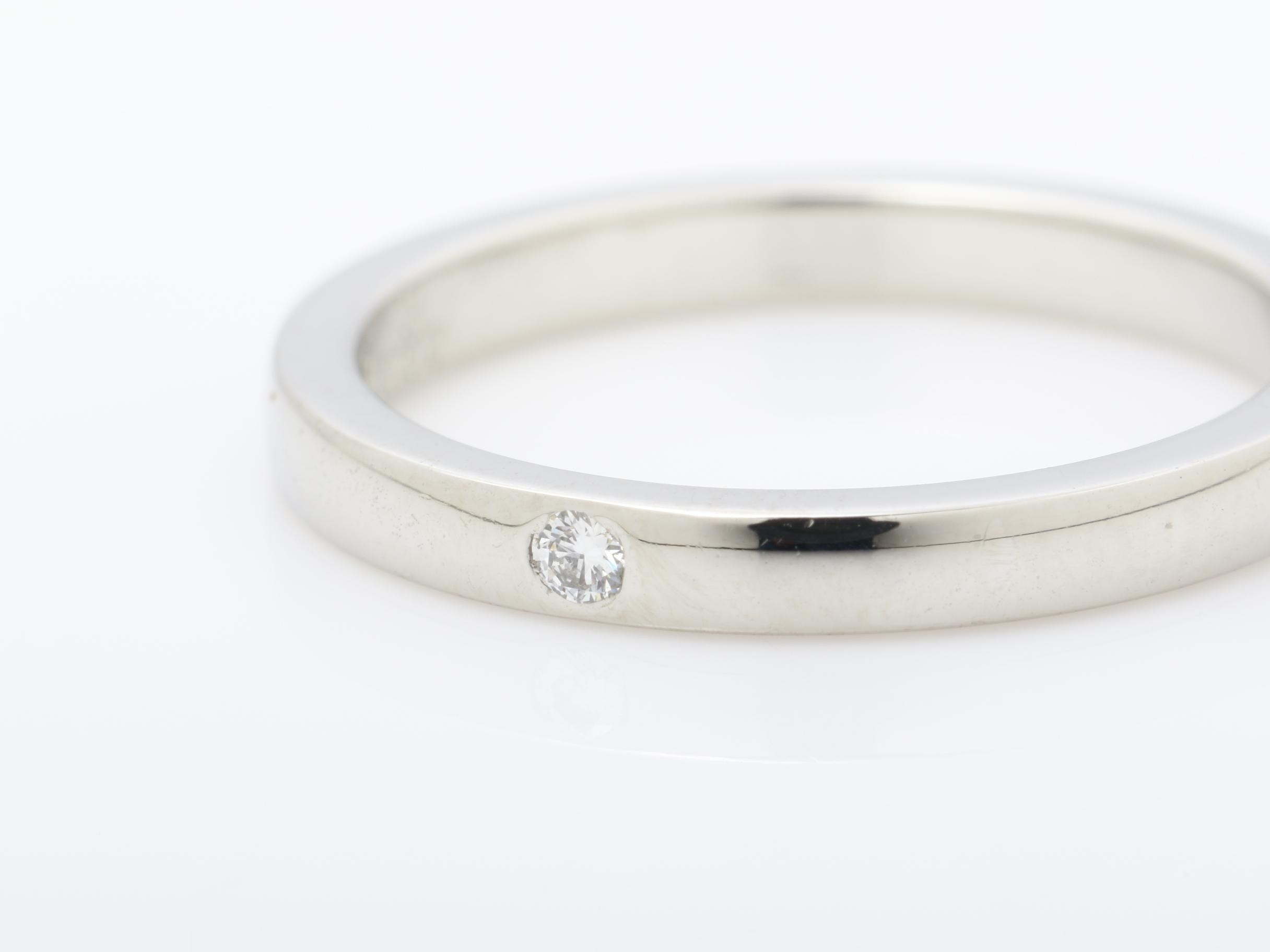 1P Diamond Precious Metal Ring 3.1g Pt950 #46 — view 3