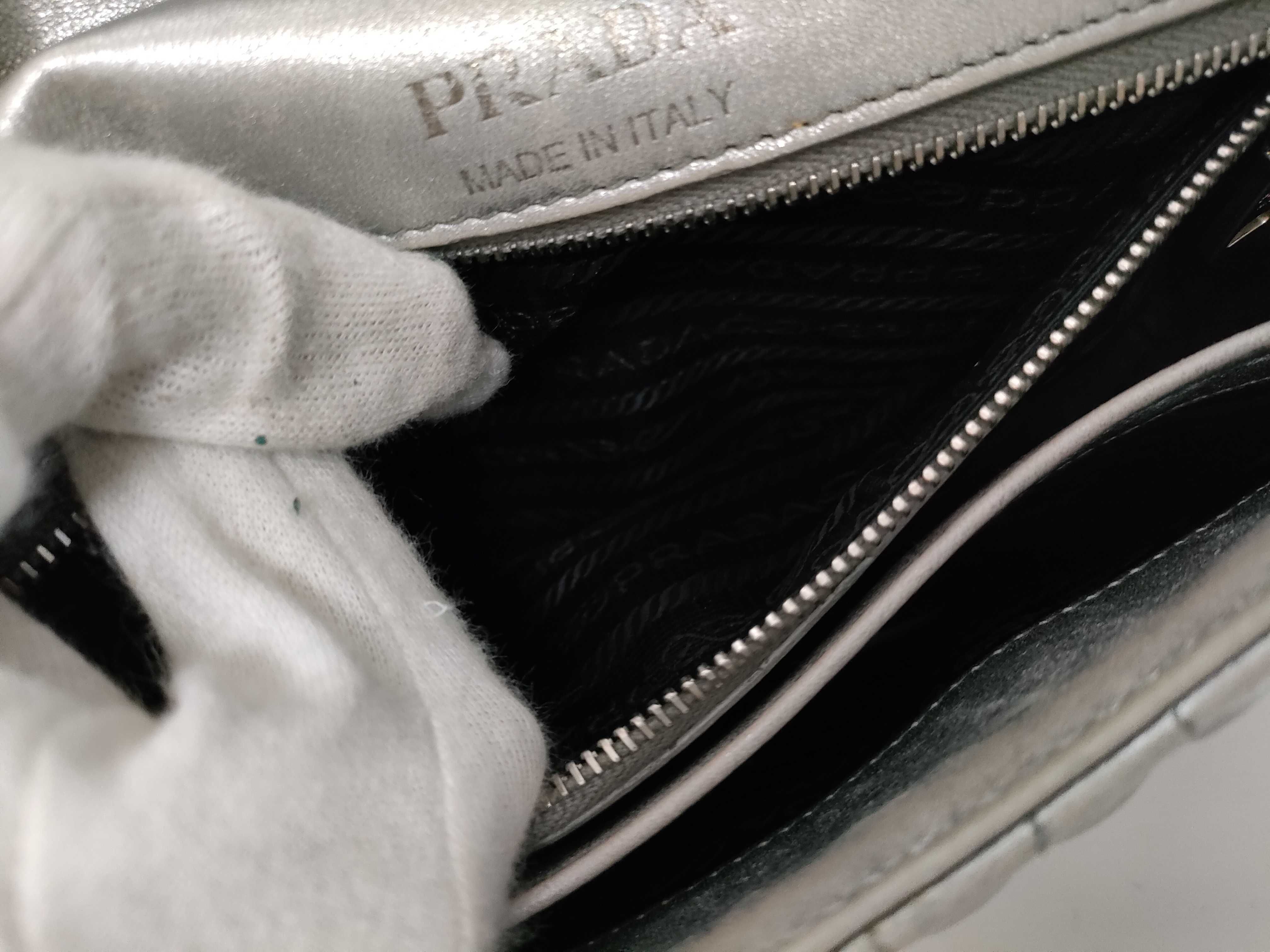 DU- Diagramme Leather Chain Shoulder Bag Silver 1BD108 Shoulder Bag — view 11