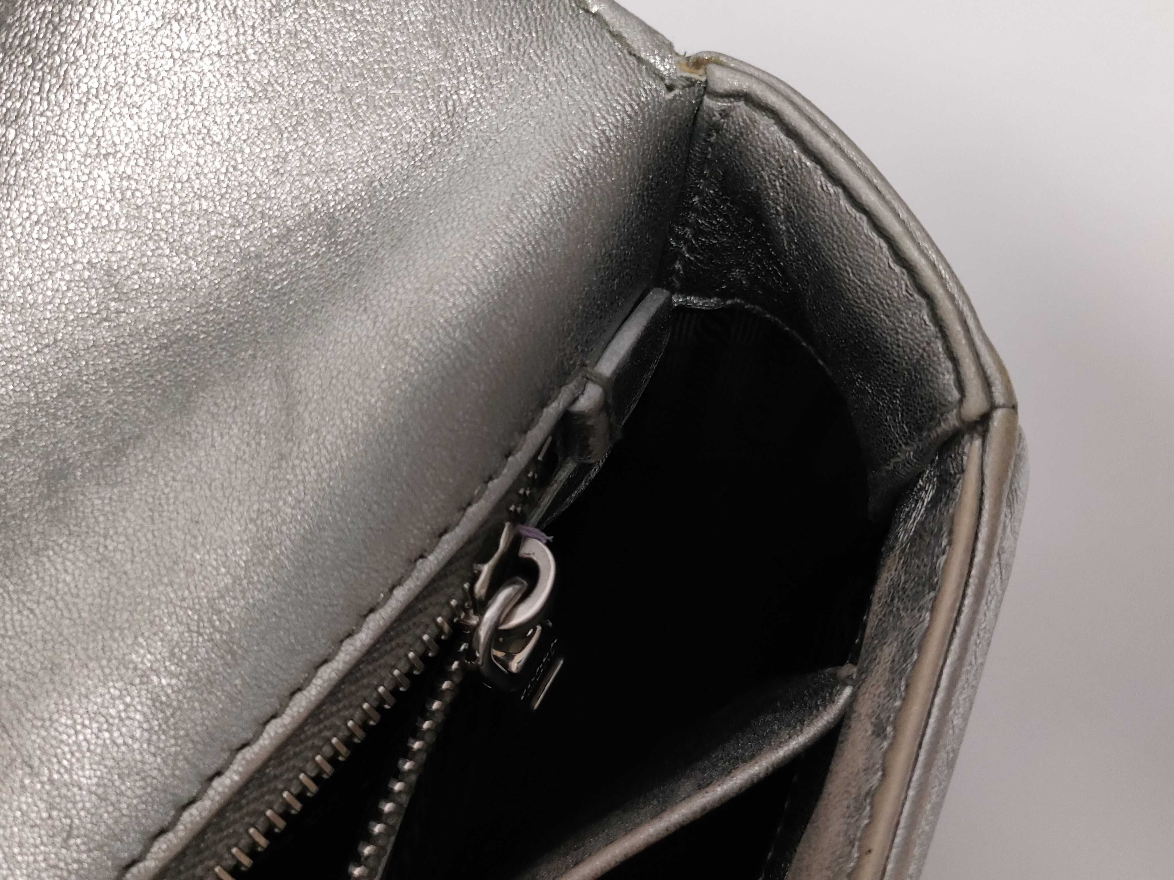 DU- Diagramme Leather Chain Shoulder Bag Silver 1BD108 Shoulder Bag — view 12