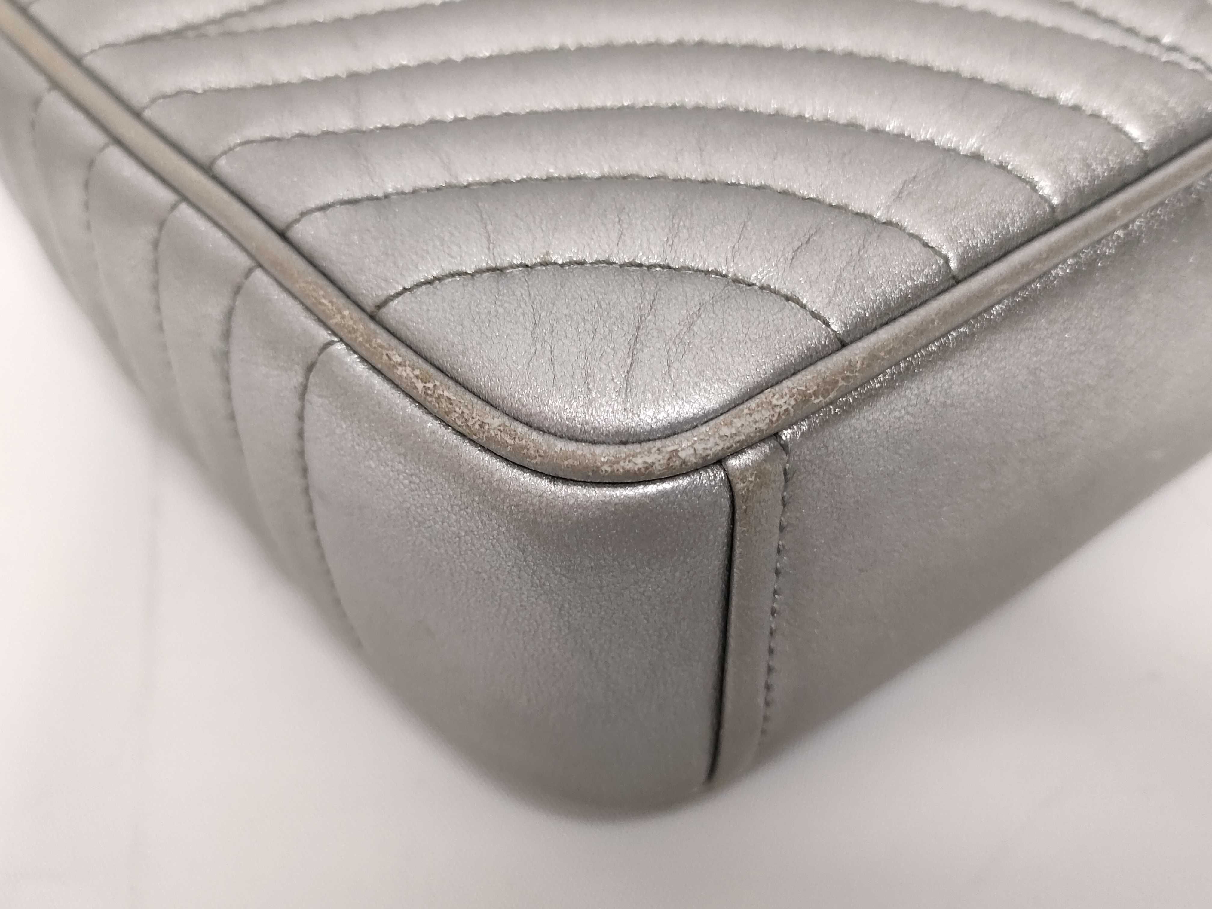 DU- Diagramme Leather Chain Shoulder Bag Silver 1BD108 Shoulder Bag — view 4
