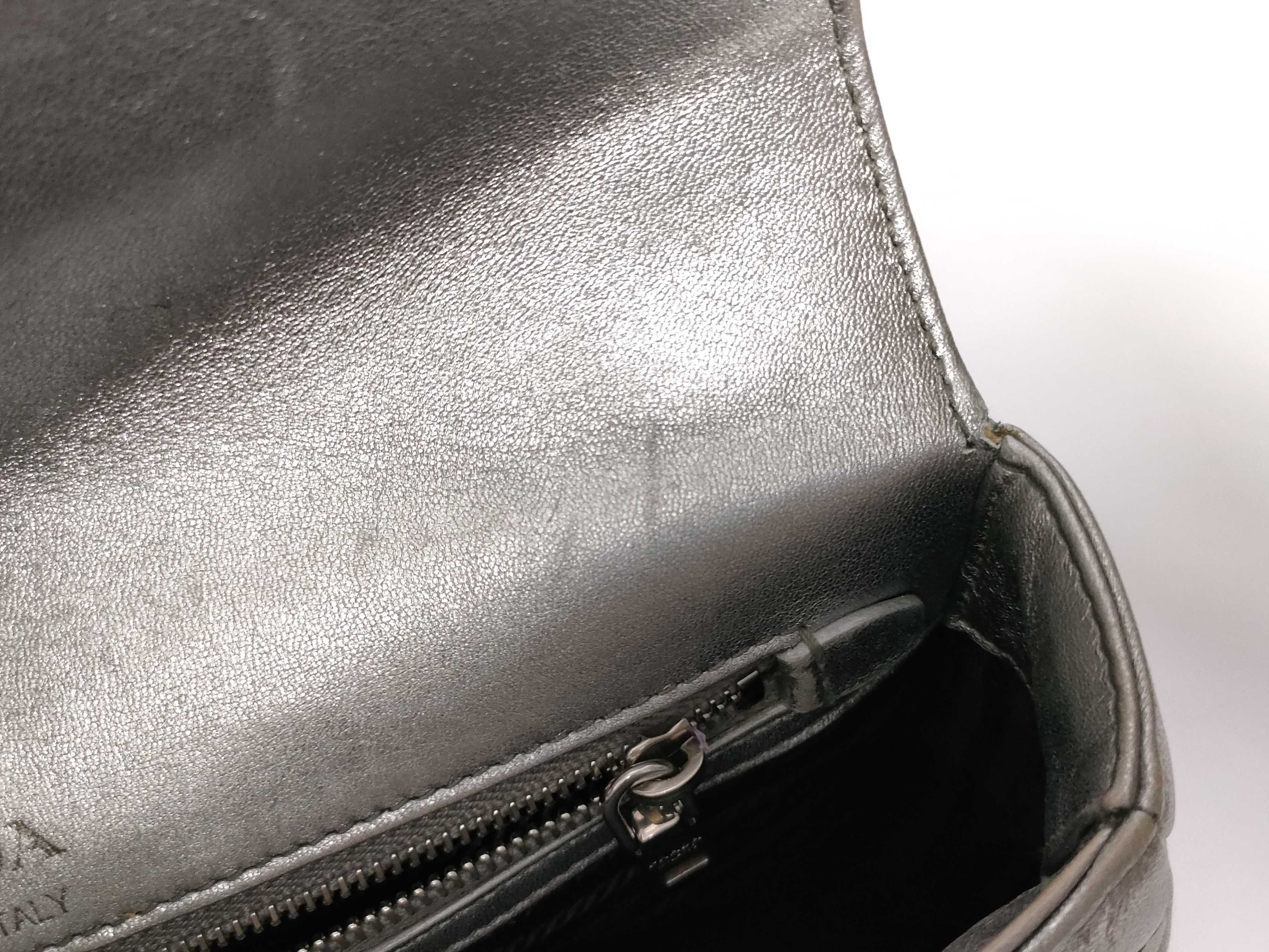 DU- Diagramme Leather Chain Shoulder Bag Silver 1BD108 Shoulder Bag — view 8