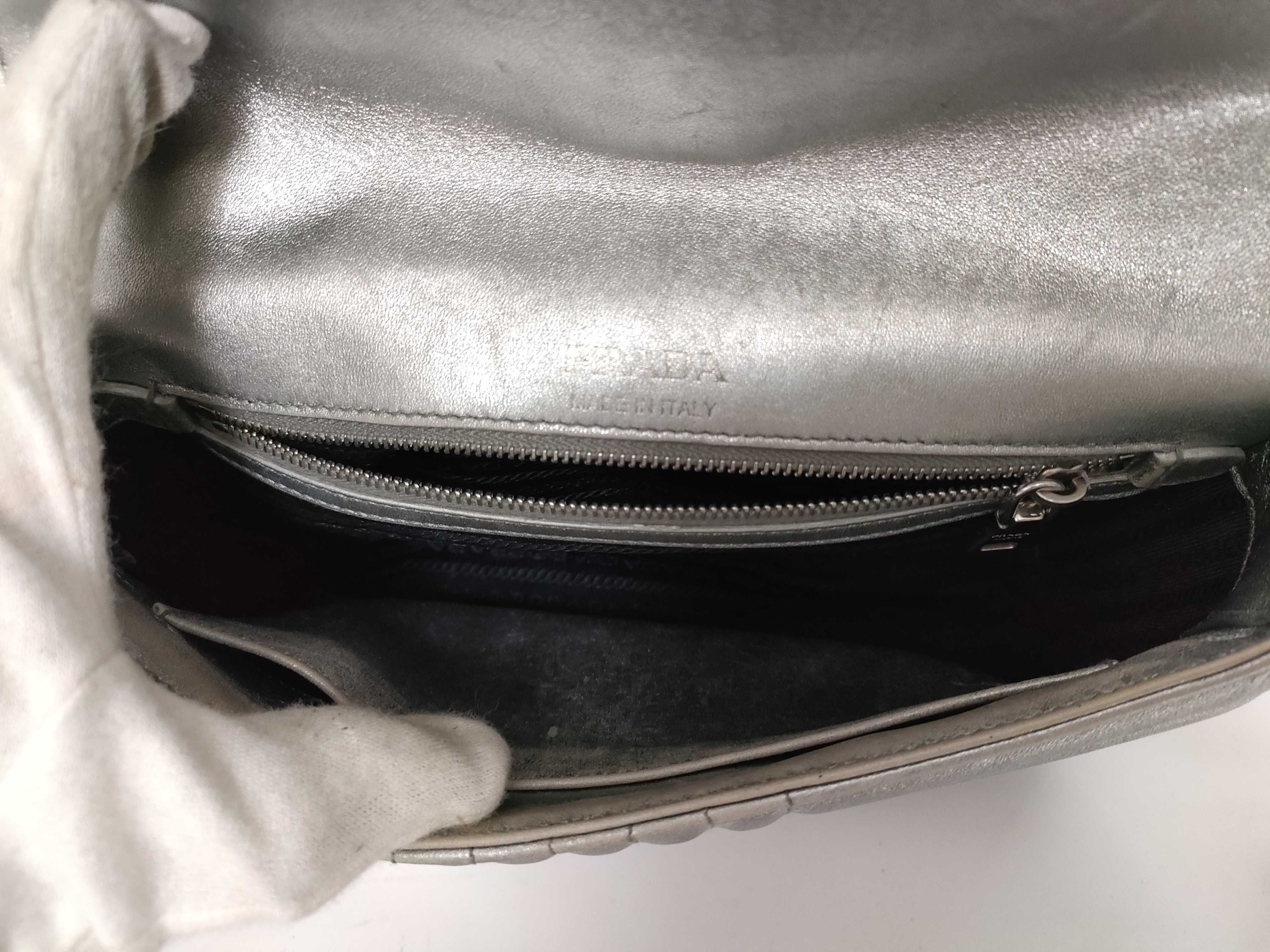 DU- Diagramme Leather Chain Shoulder Bag Silver 1BD108 Shoulder Bag — view 10
