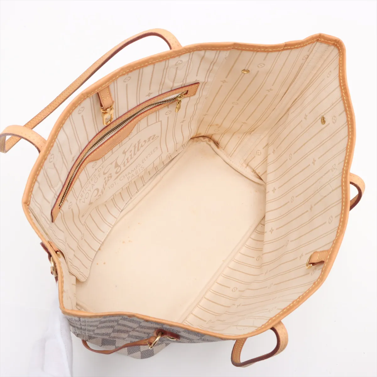 Damier Azur Neverfull MM N51107 SP3150 White — view 7