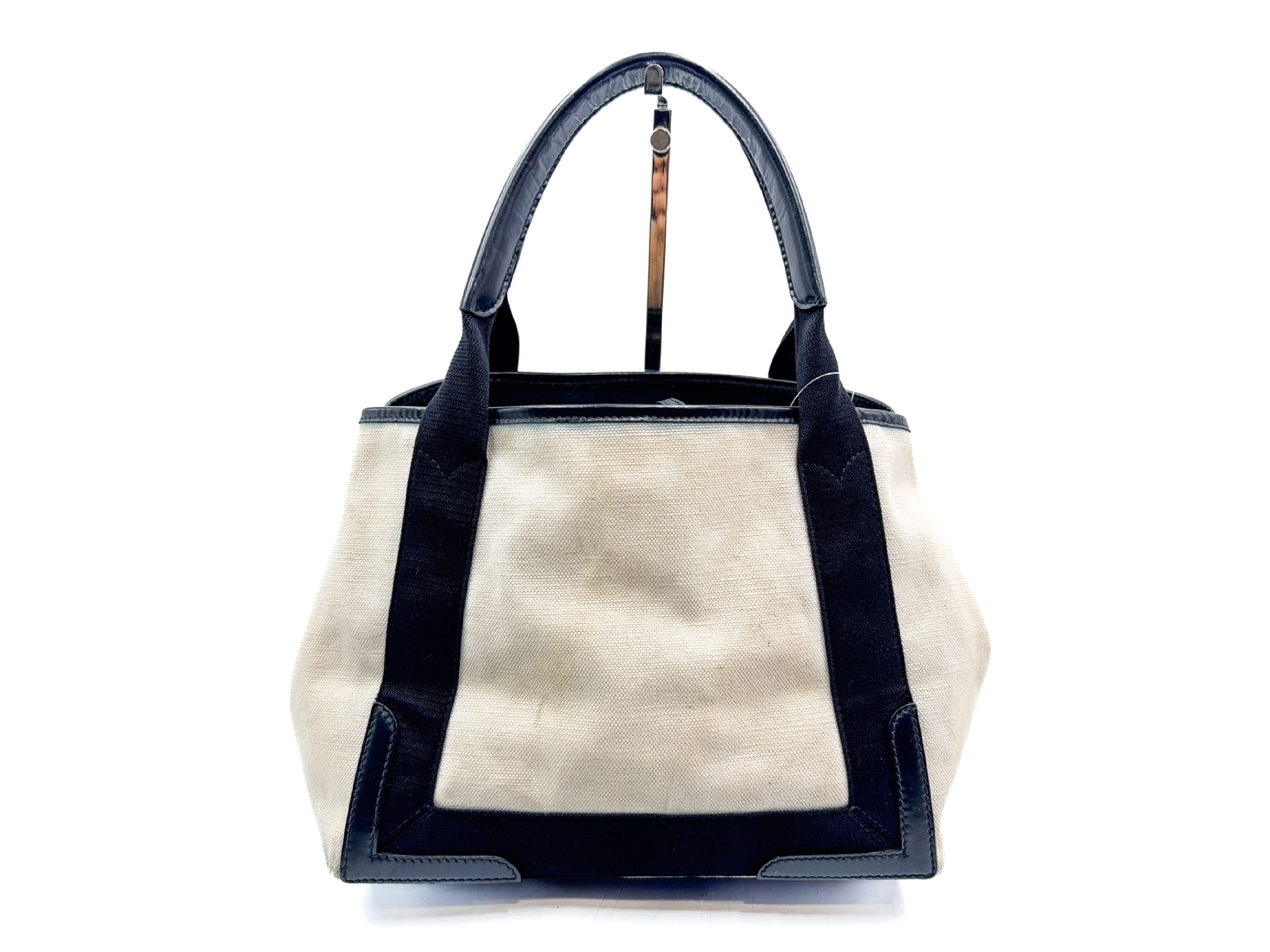 Navy Cabas Handbag with Pouch, 339933, Canvas x Leather — view 2