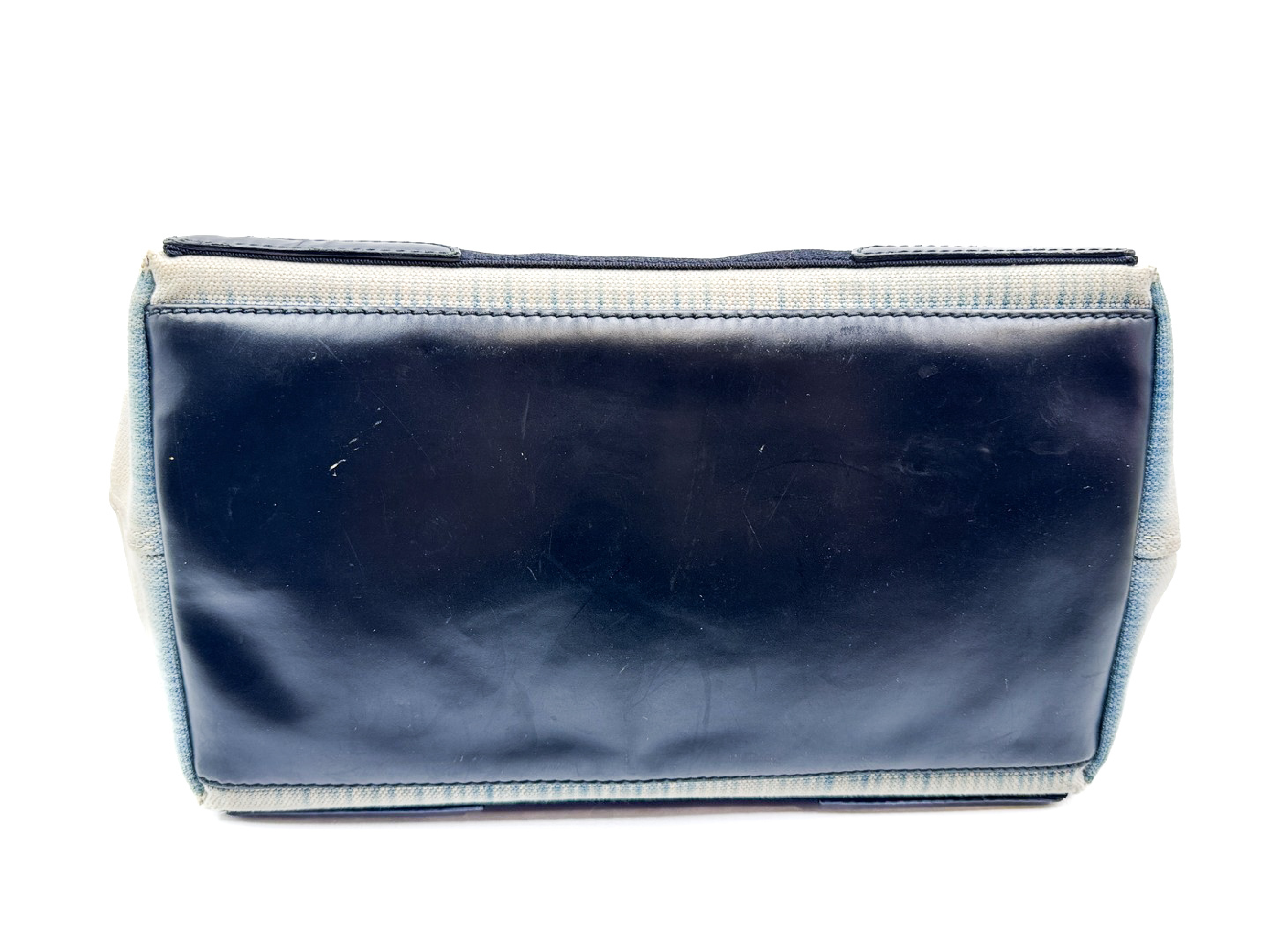 Navy Cabas Handbag with Pouch, 339933, Canvas x Leather — view 4