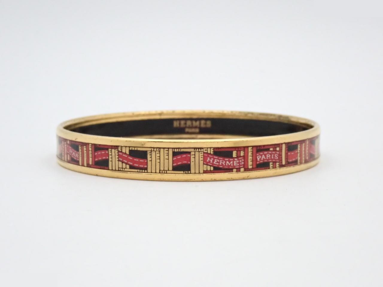 Email PM, Red x Black, Gold Plated, Wrist size approximately 20cm