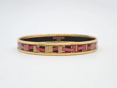 Email PM, Red x Black, Gold Plated, Wrist size approximately 20cm
