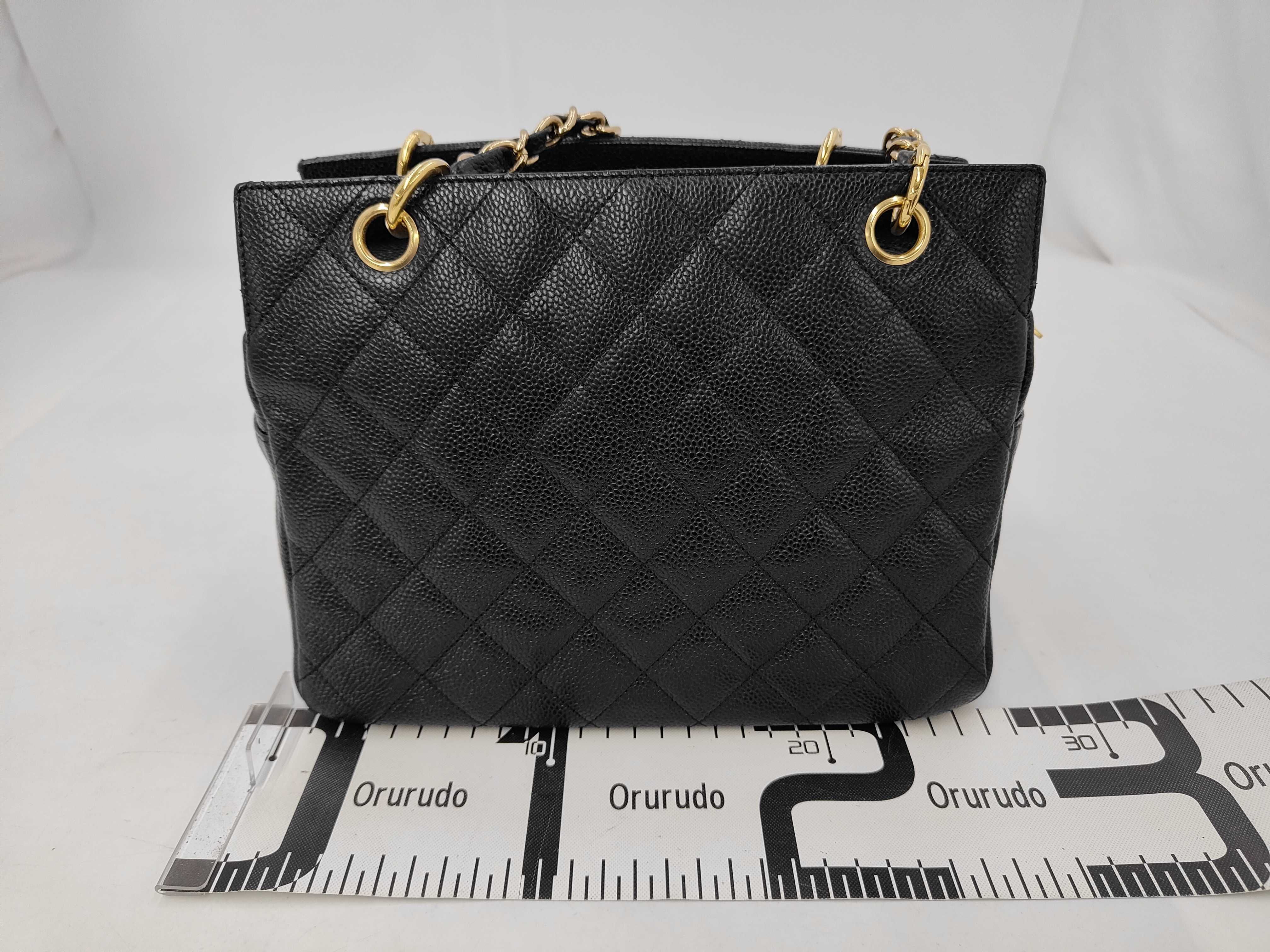 Caviar Skin Chain Tote Bag Shoulder Bag — view 2