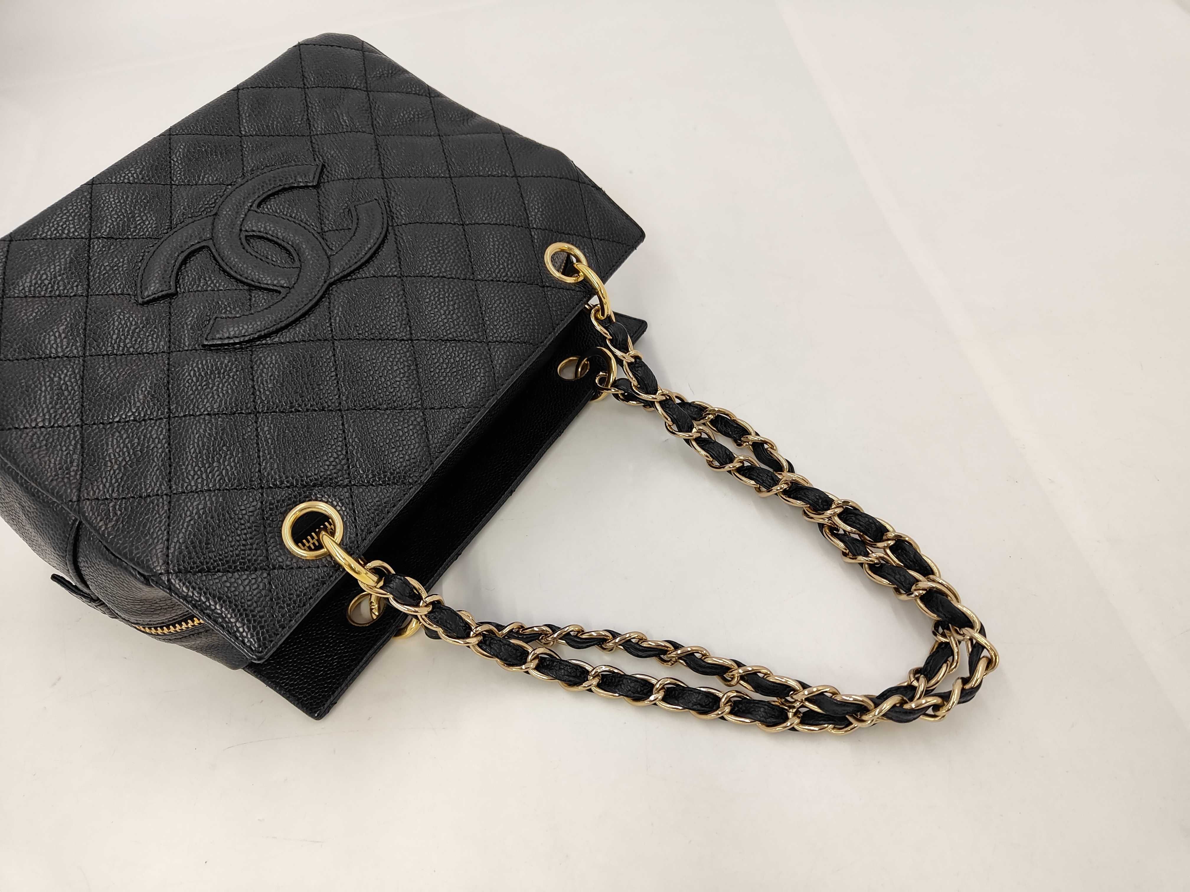 Caviar Skin Chain Tote Bag Shoulder Bag — view 5