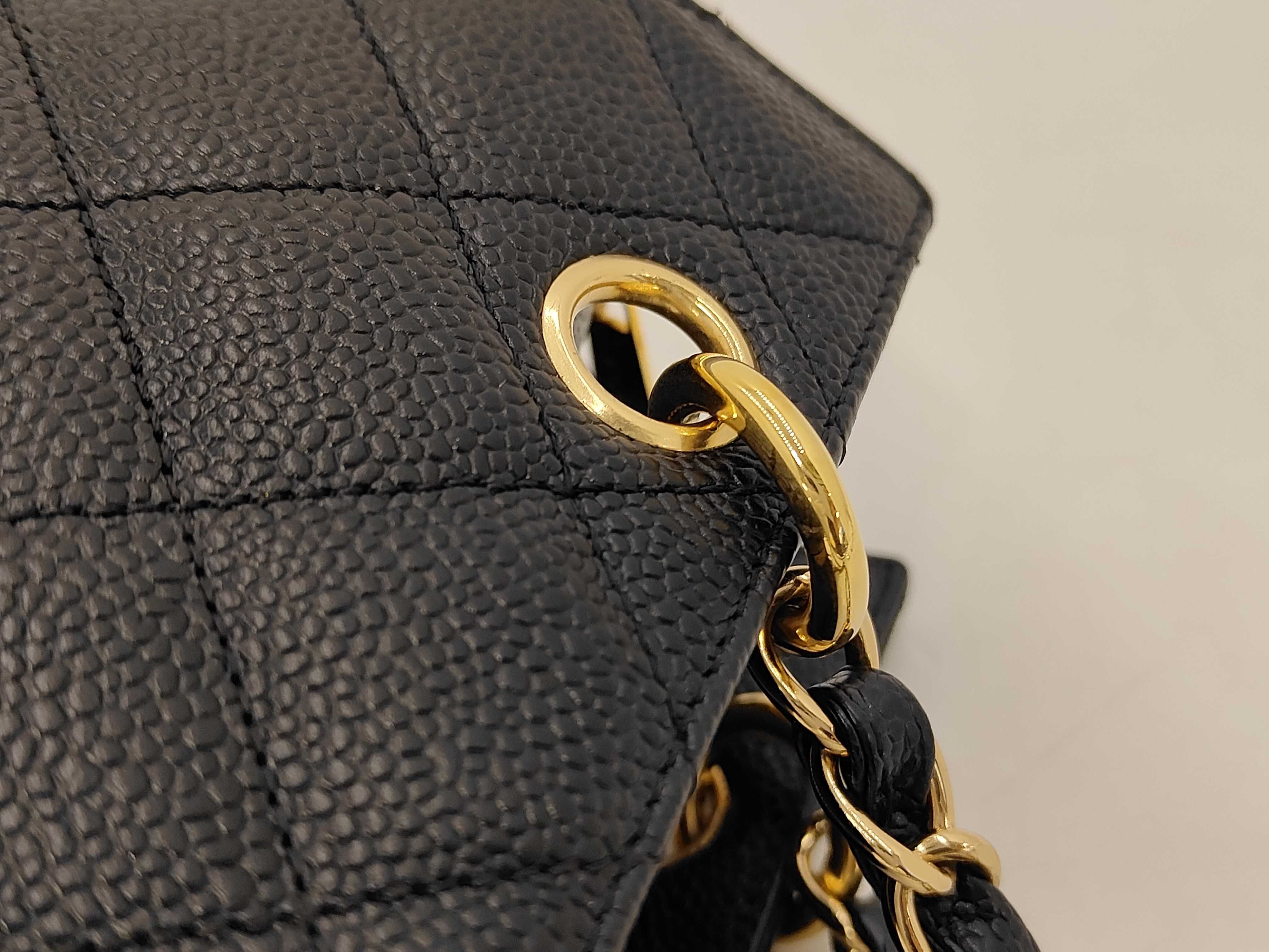 Caviar Skin Chain Tote Bag Shoulder Bag — view 7