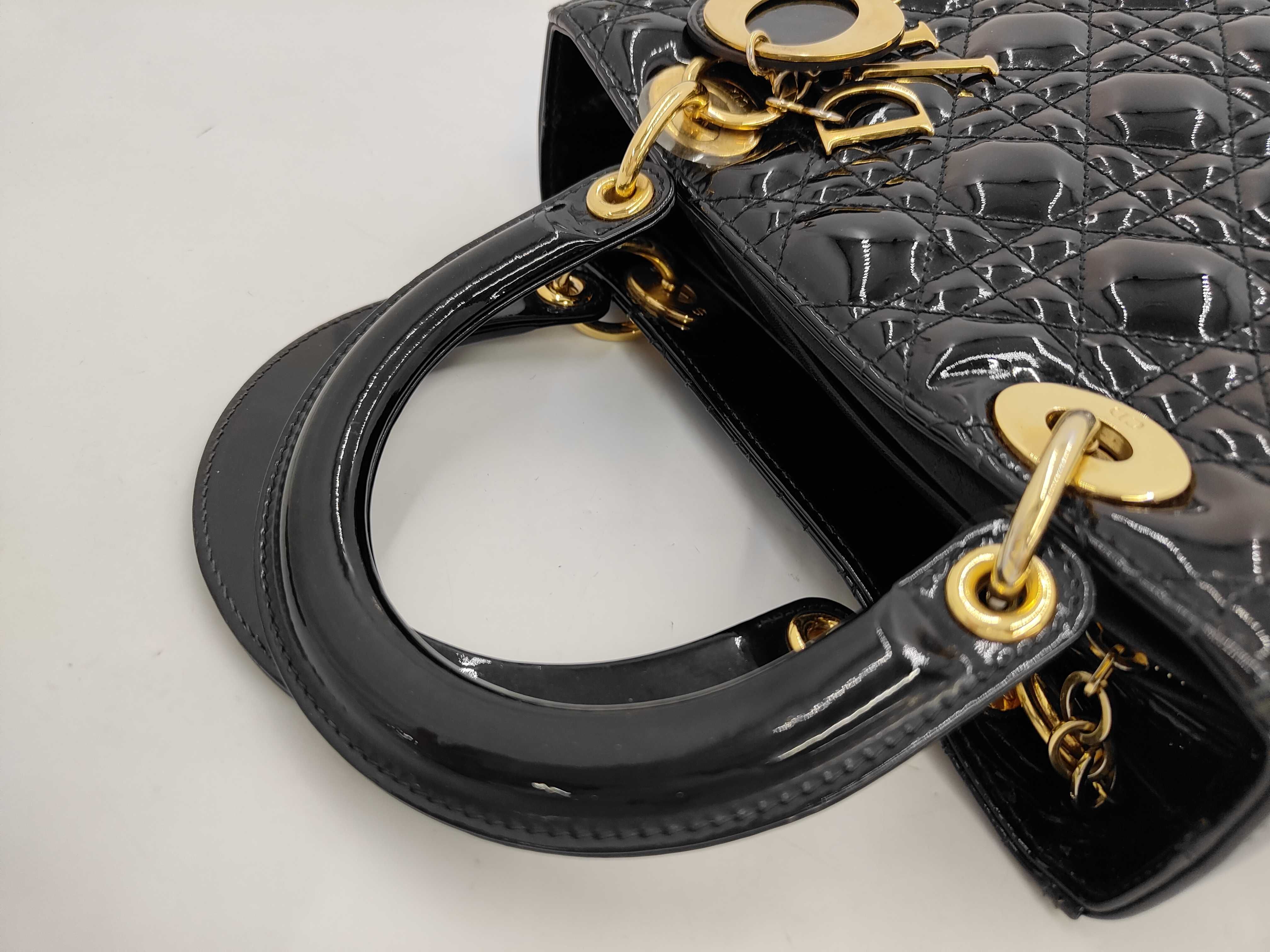 Lady Dior Black 5 Glaze Handbag — view 5