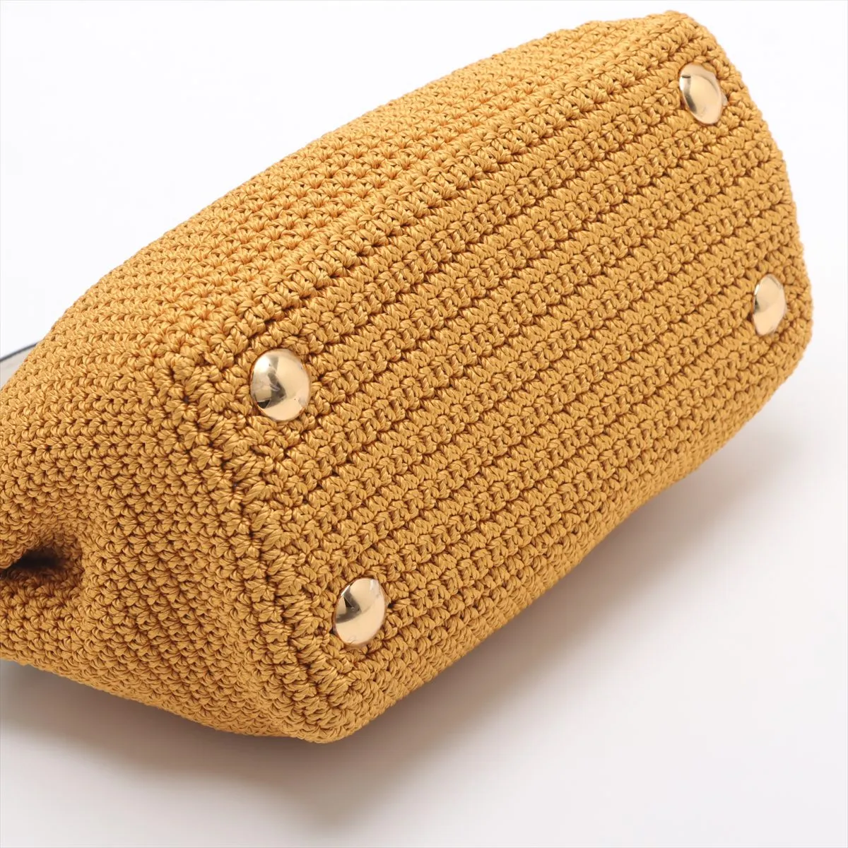 Mini Peekaboo Raffia x Leather 2WAY Handbag Beige 8BN244 — view 4