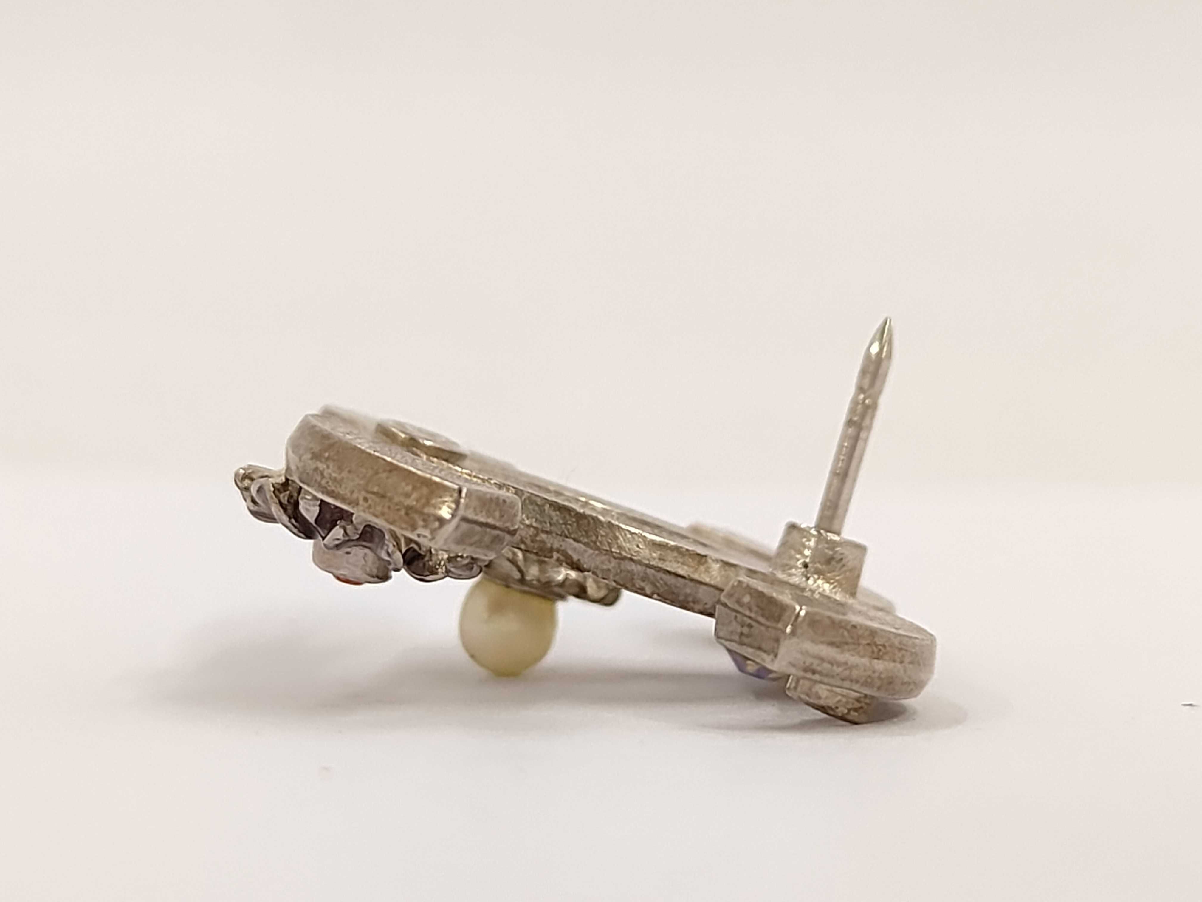 Coco Stone Pearl Silver Pin Brooch — view 5