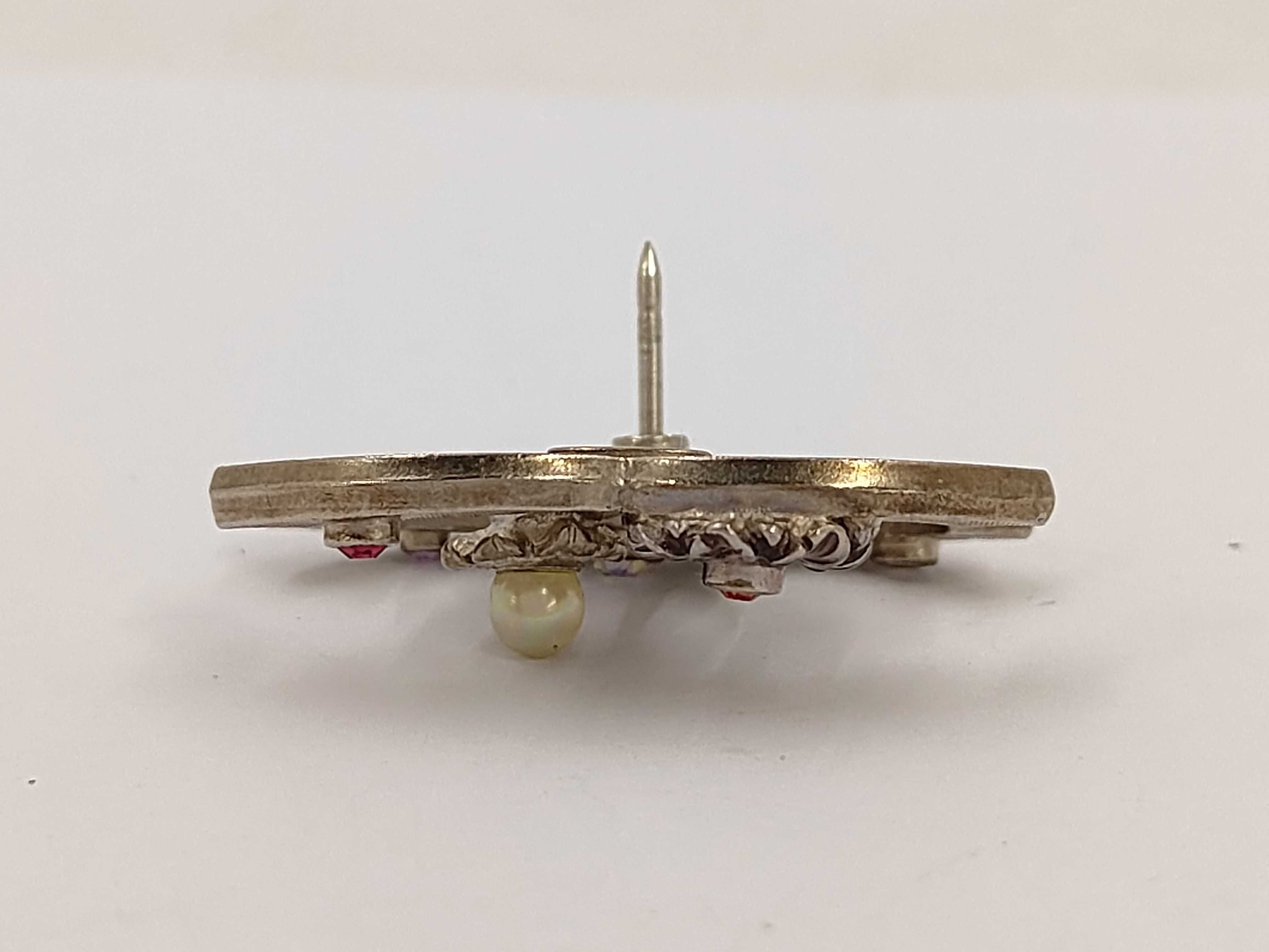 Coco Stone Pearl Silver Pin Brooch — view 6