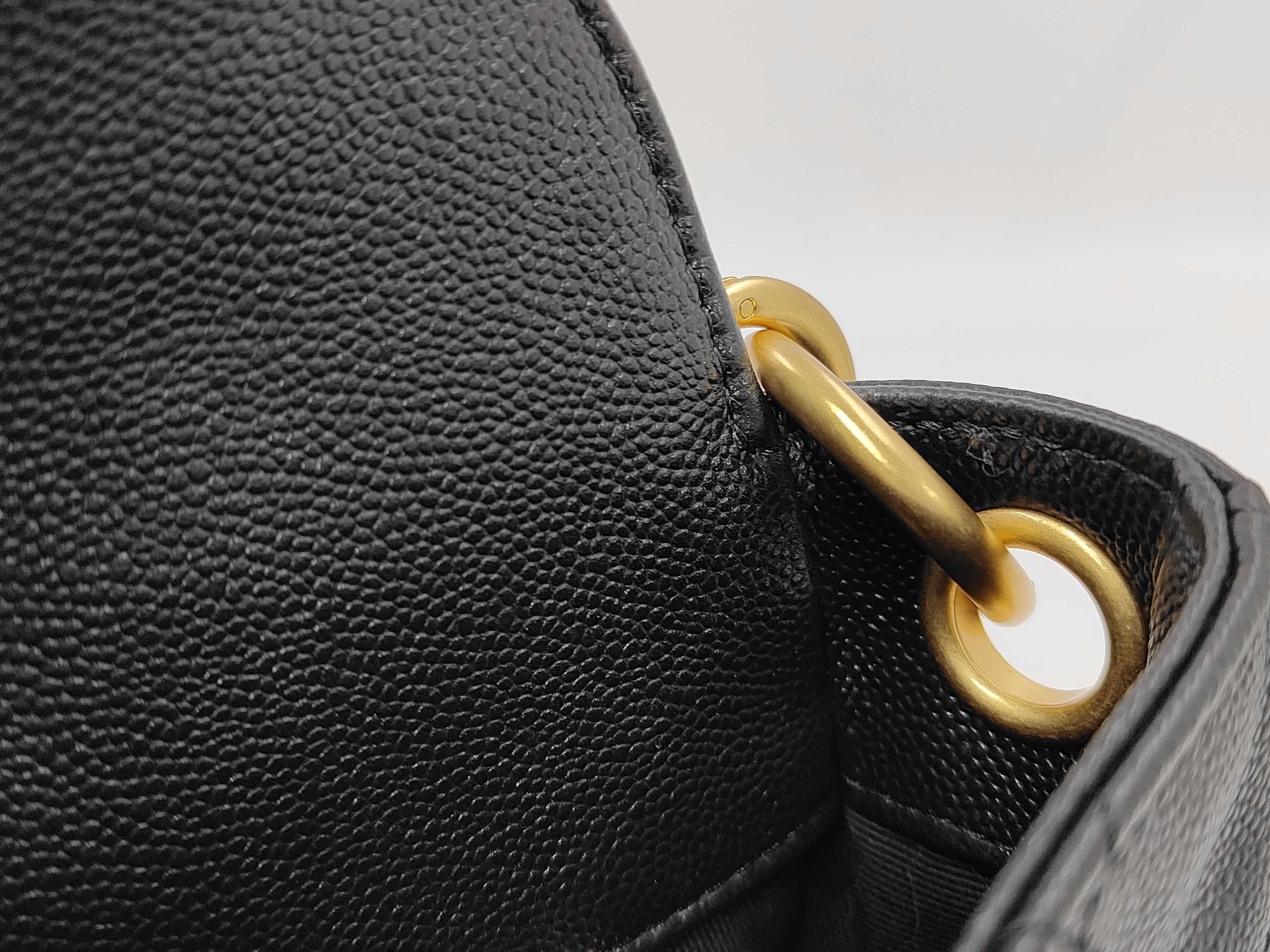 Caviar Skin Hobo Bag, 2-Way, Turn-Lock, Coco Button Shoulder Bag — view 12