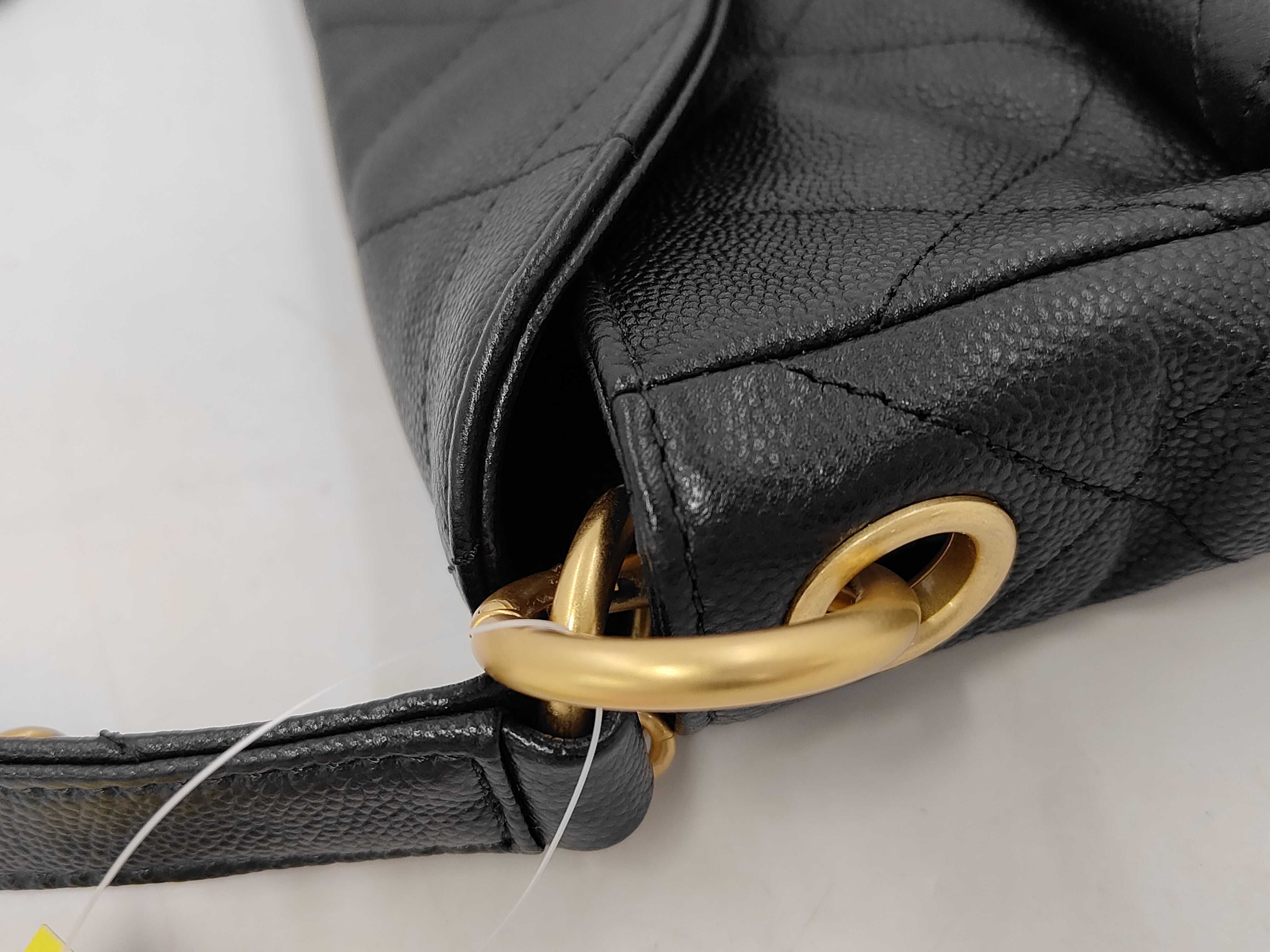 Caviar Skin Hobo Bag, 2-Way, Turn-Lock, Coco Button Shoulder Bag — view 5
