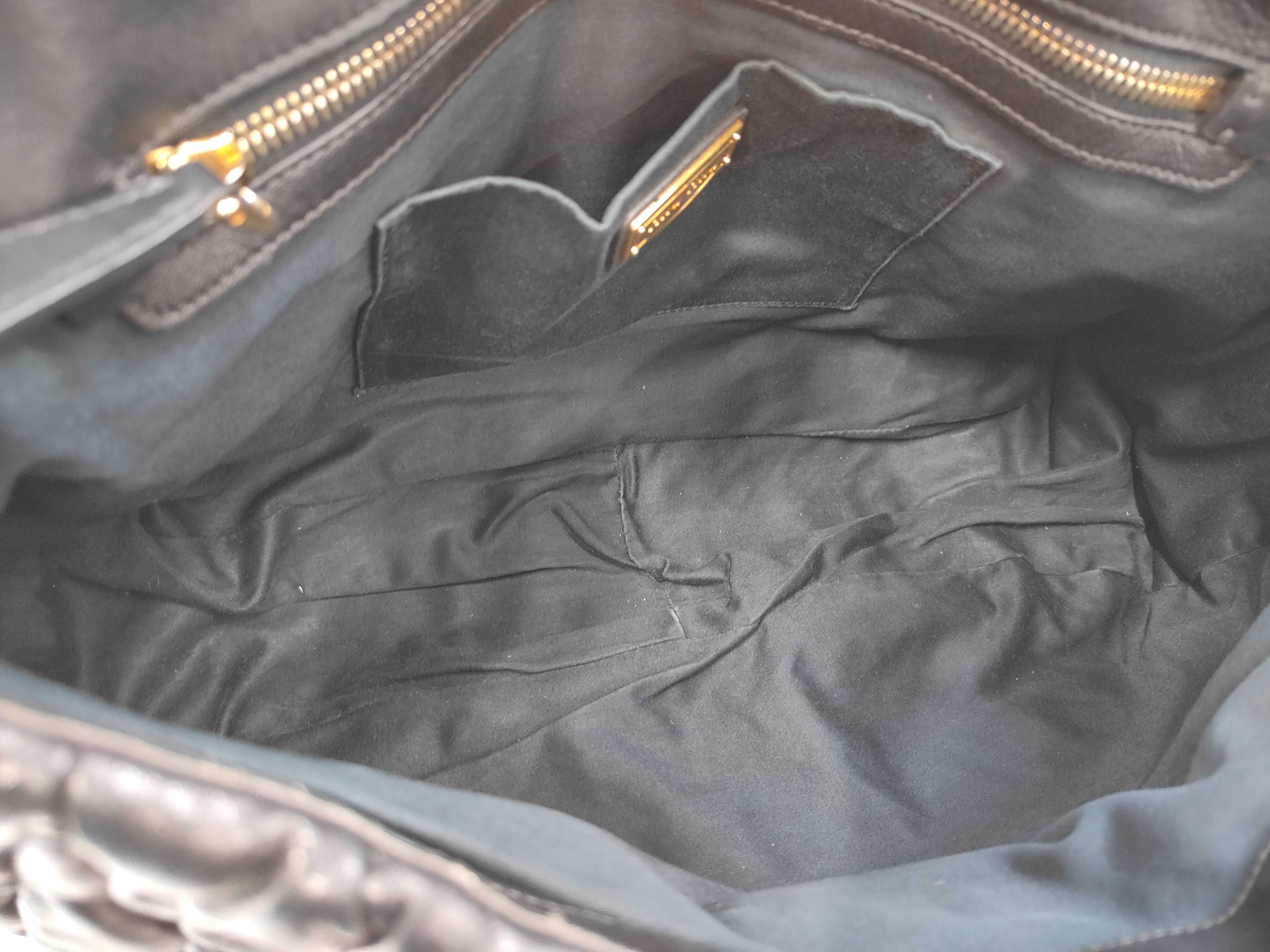 Matelassé 2-Way Bag with Long Strap, Black Handbag — view 8