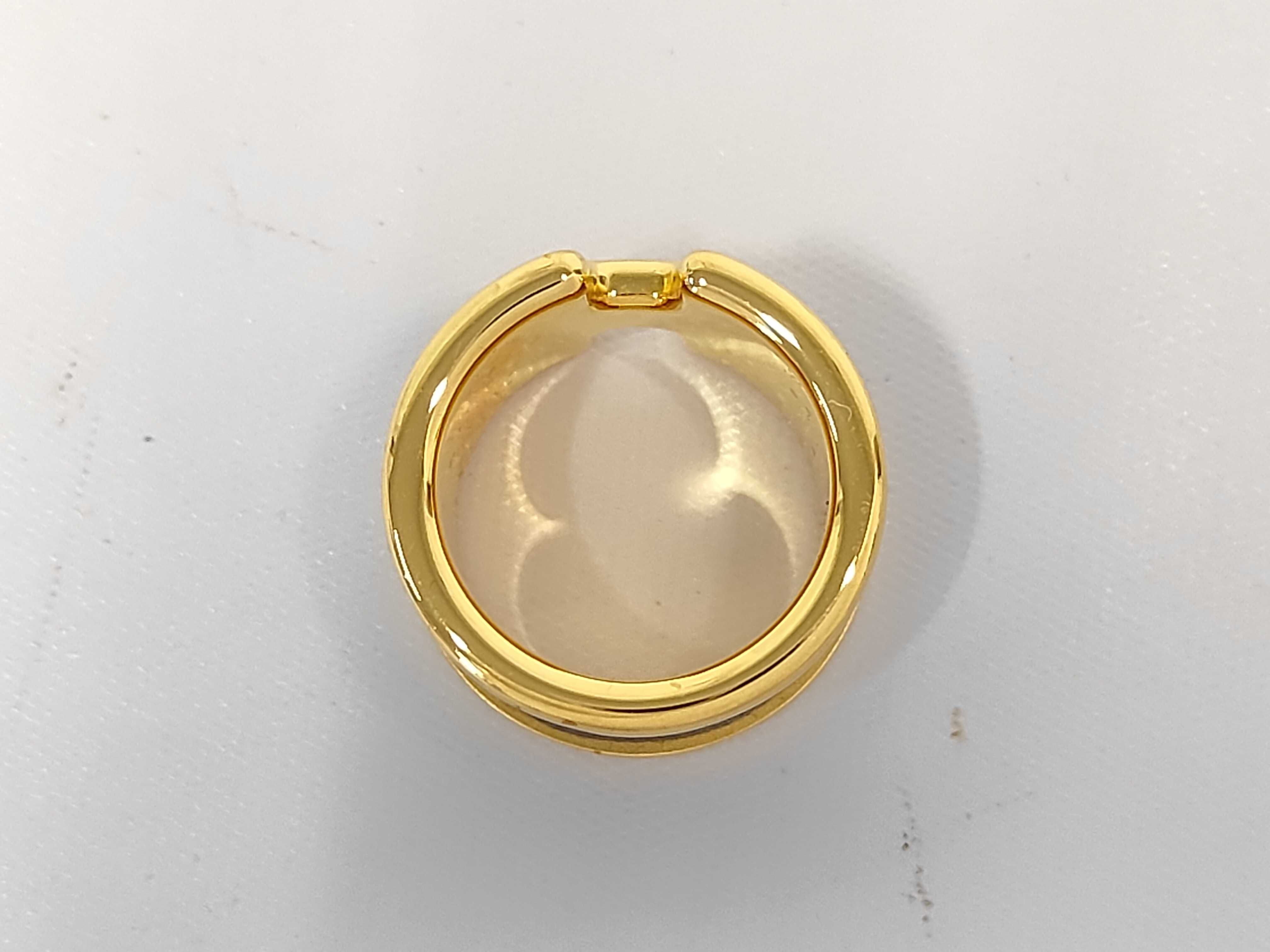 Olympus Ring GM "S size" Black x Gold hardware Hermes Ring — view 4