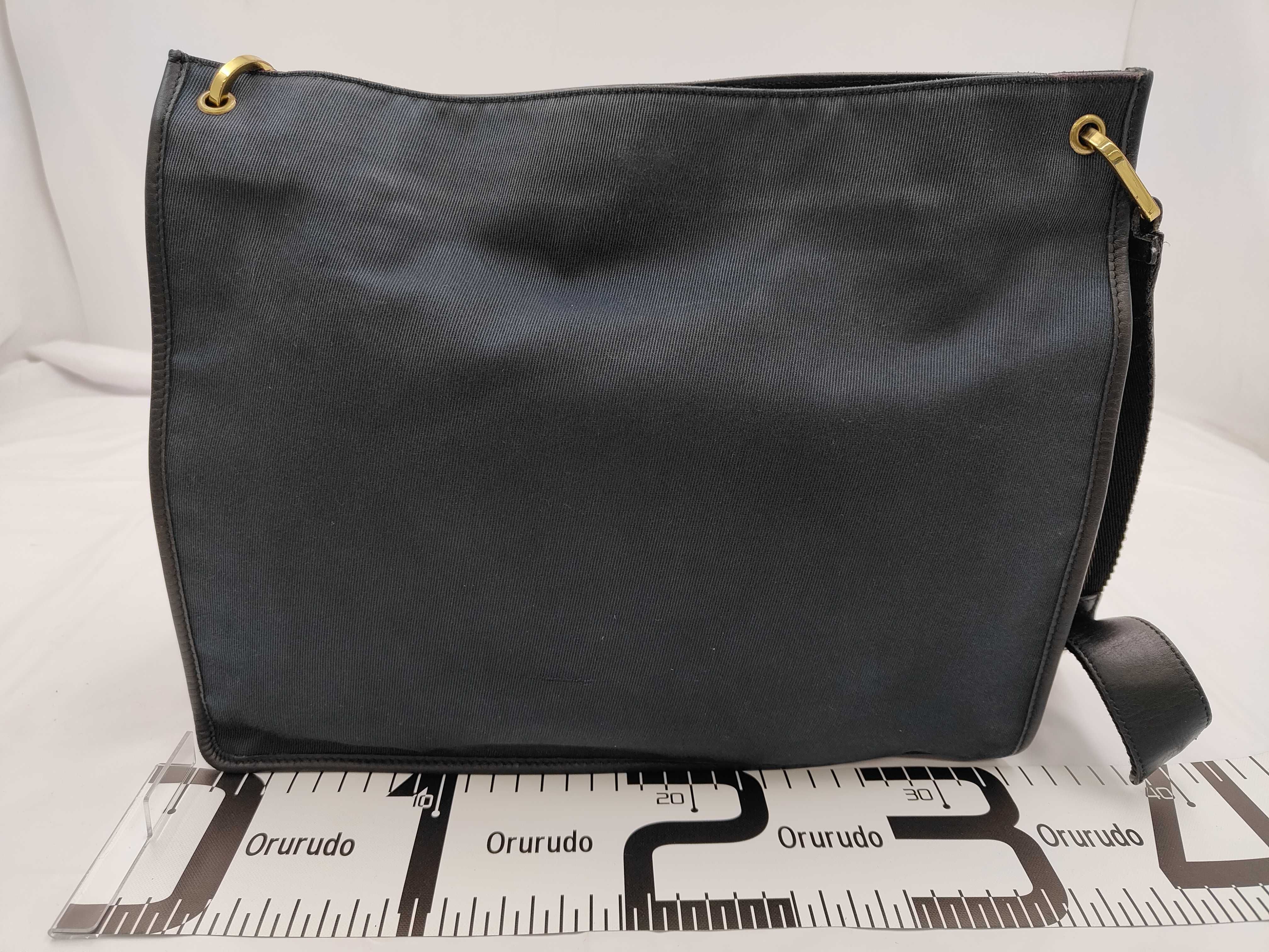Canvas Leather Black Shoulder Bag 90656 001364 — view 2