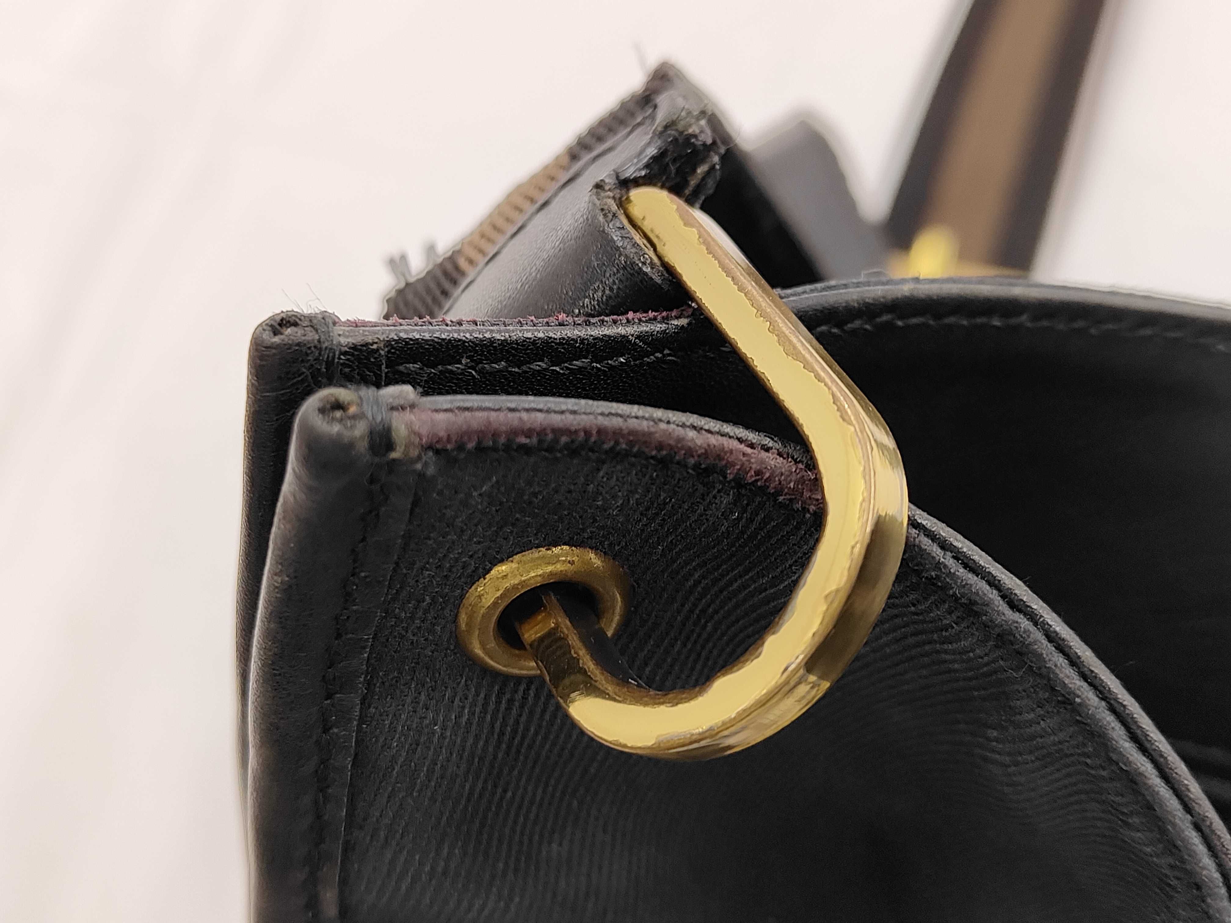 Canvas Leather Black Shoulder Bag 90656 001364 — view 11